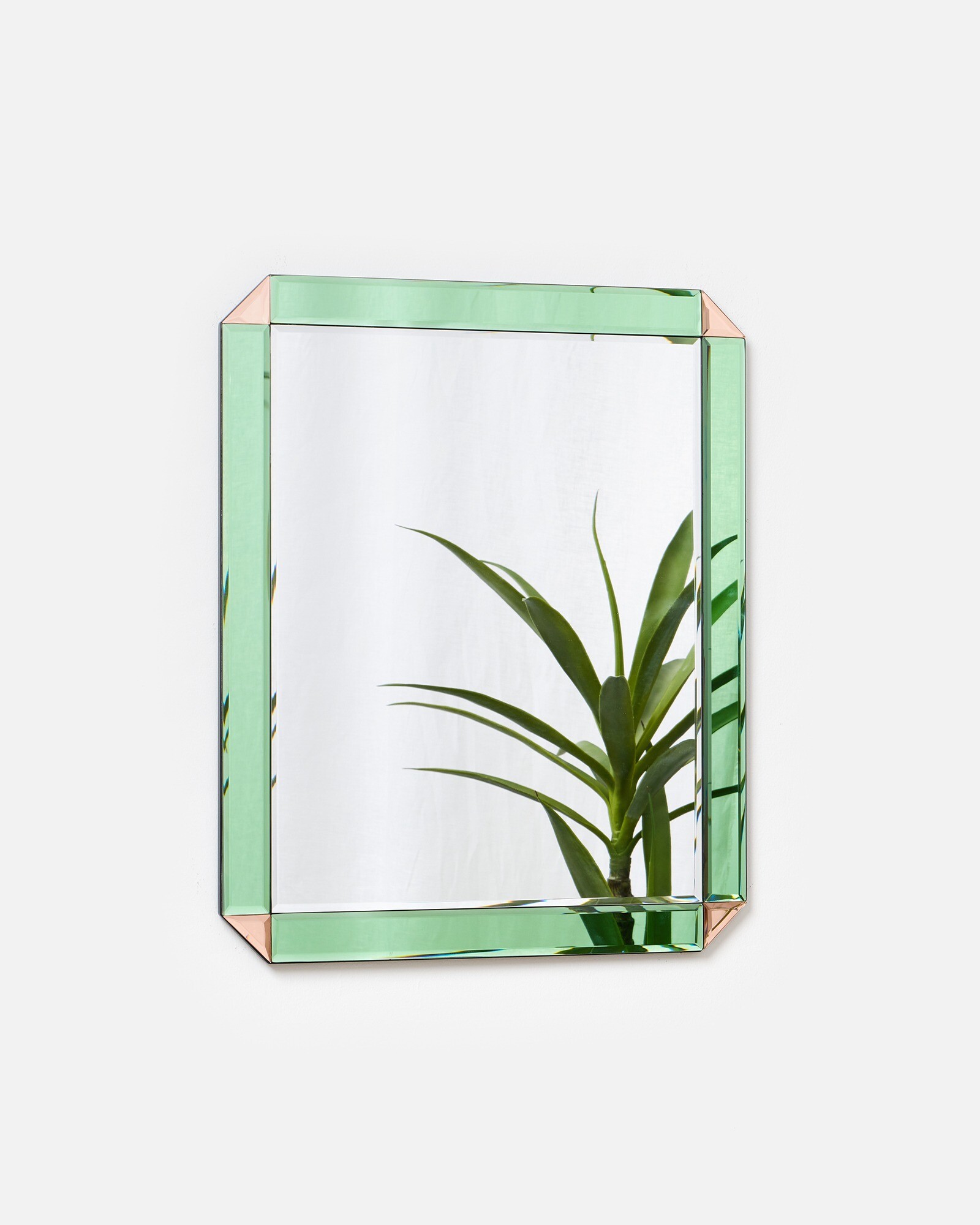 Estrella Green Square Wall Mirror