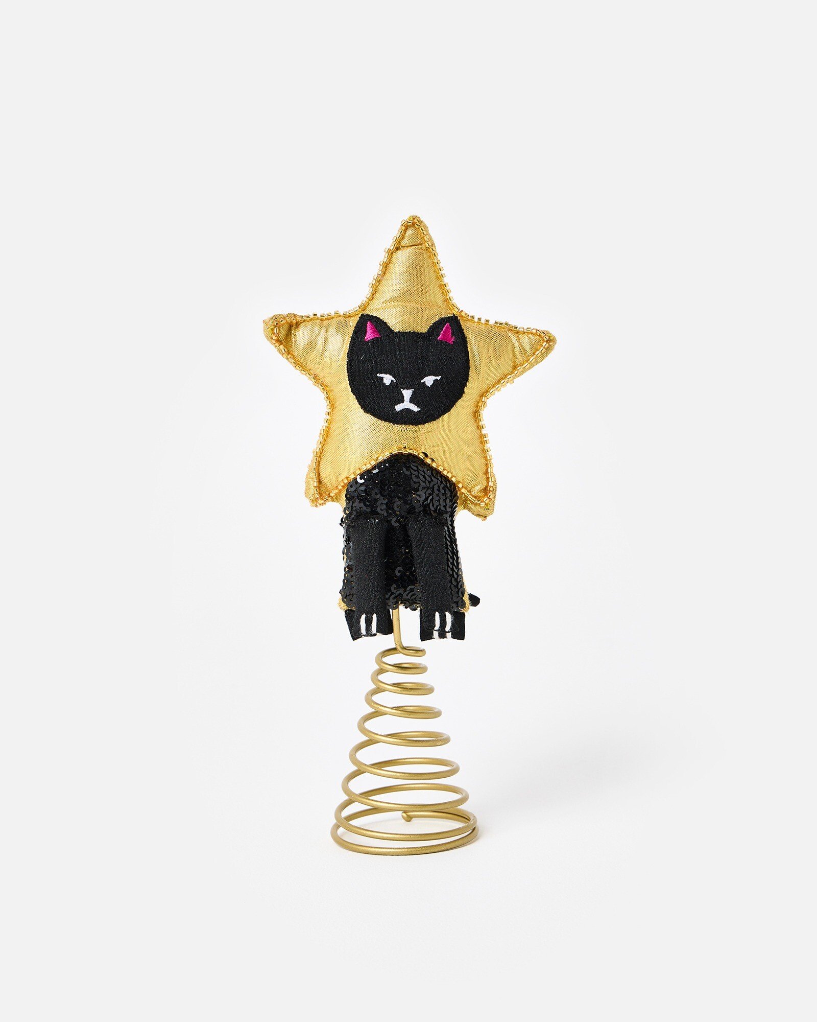 Magic the Cat Christmas Tree Topper | Oliver Bonas
