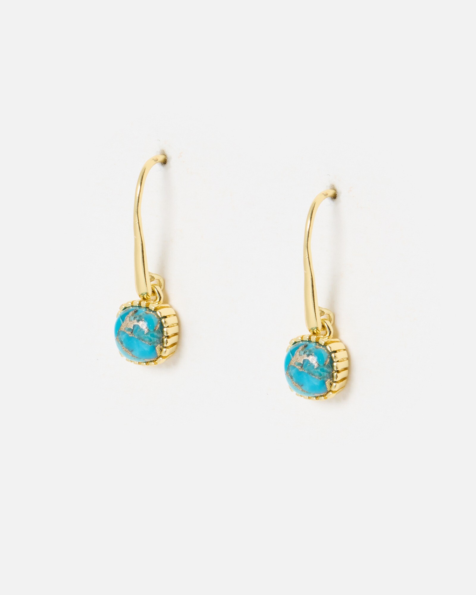 Briar Gold Plated Turquoise Drop Earrings