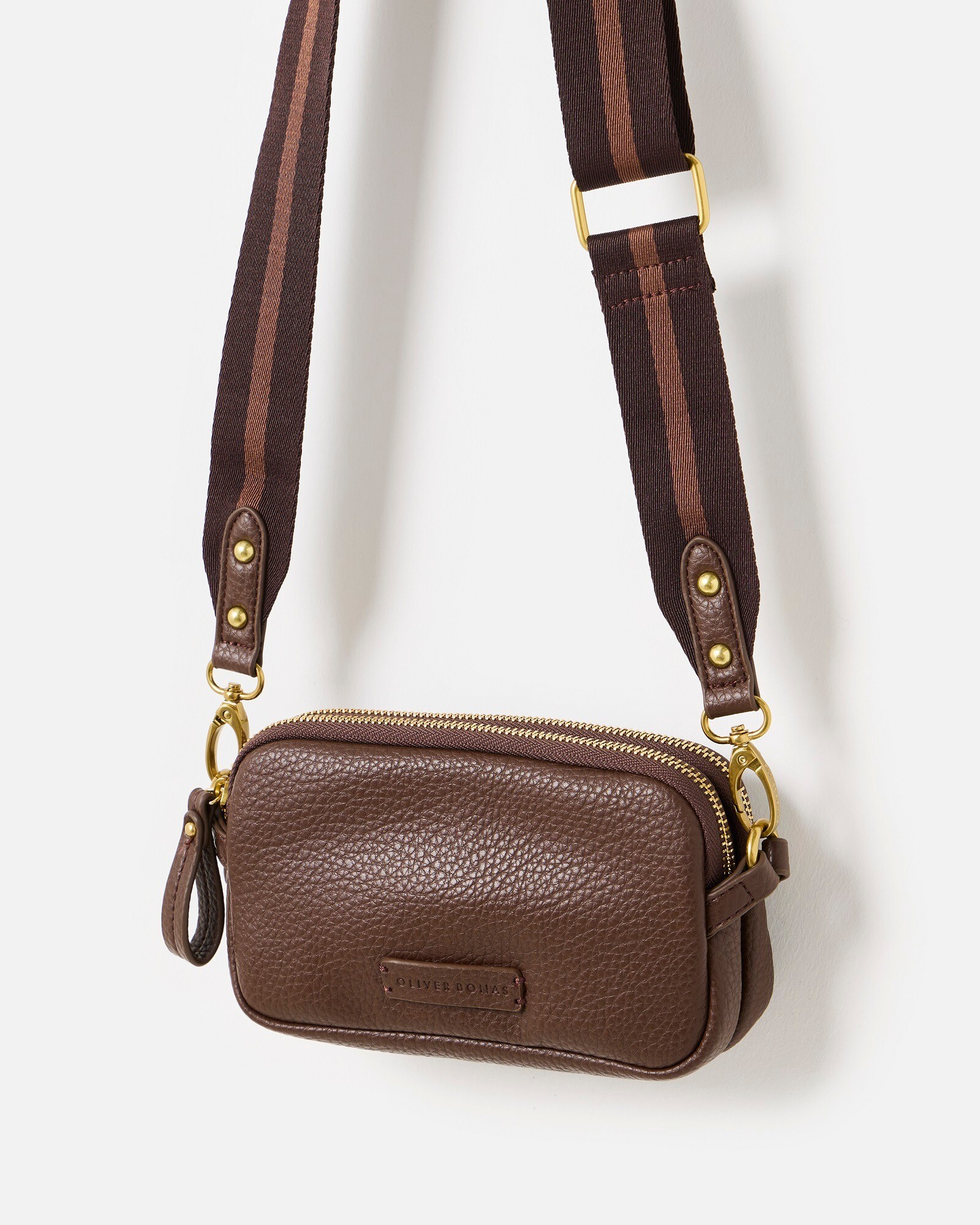 Naha Chocolate Brown Crossbody Bag