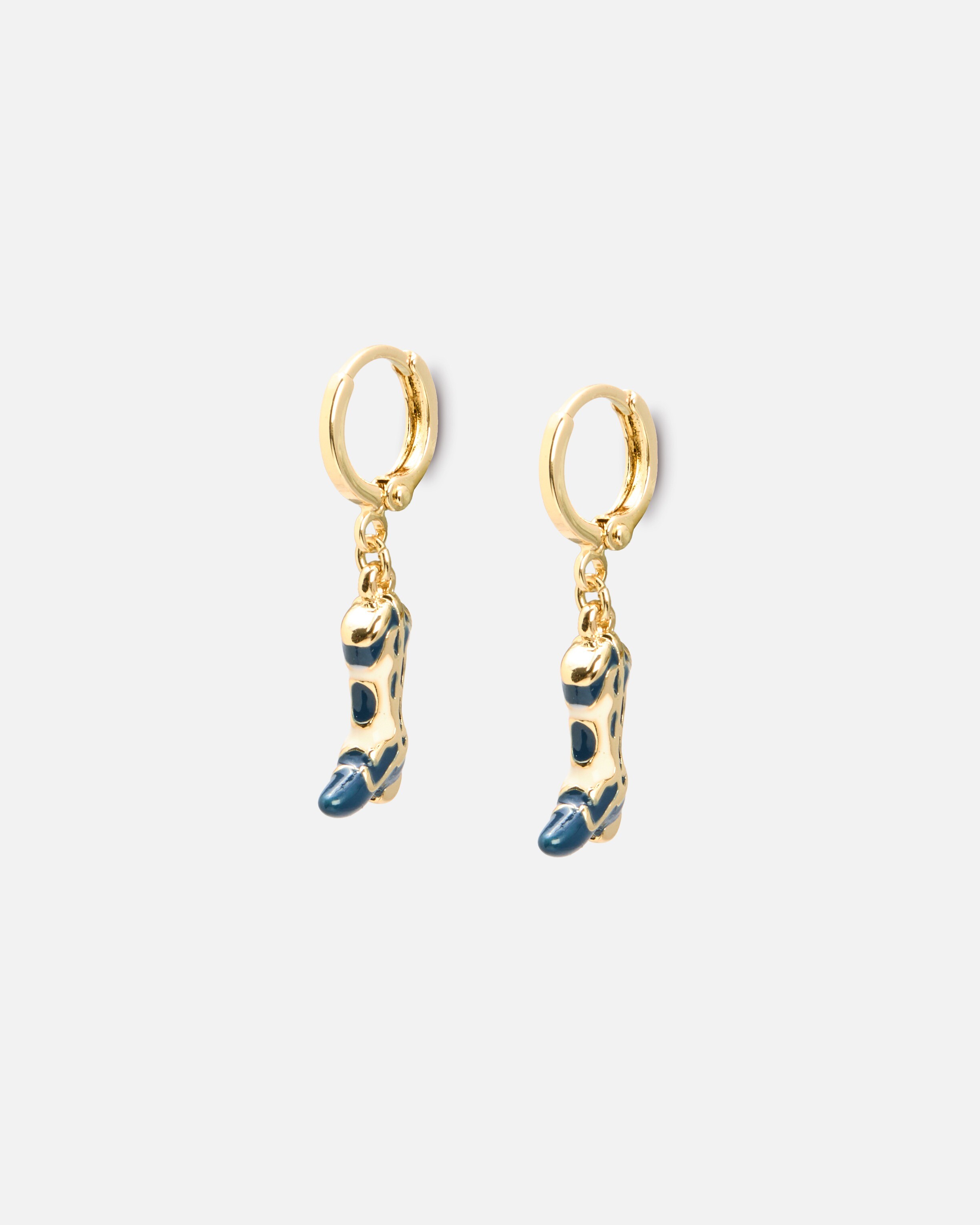 Enamel Cowboy Boot Drop Earrings