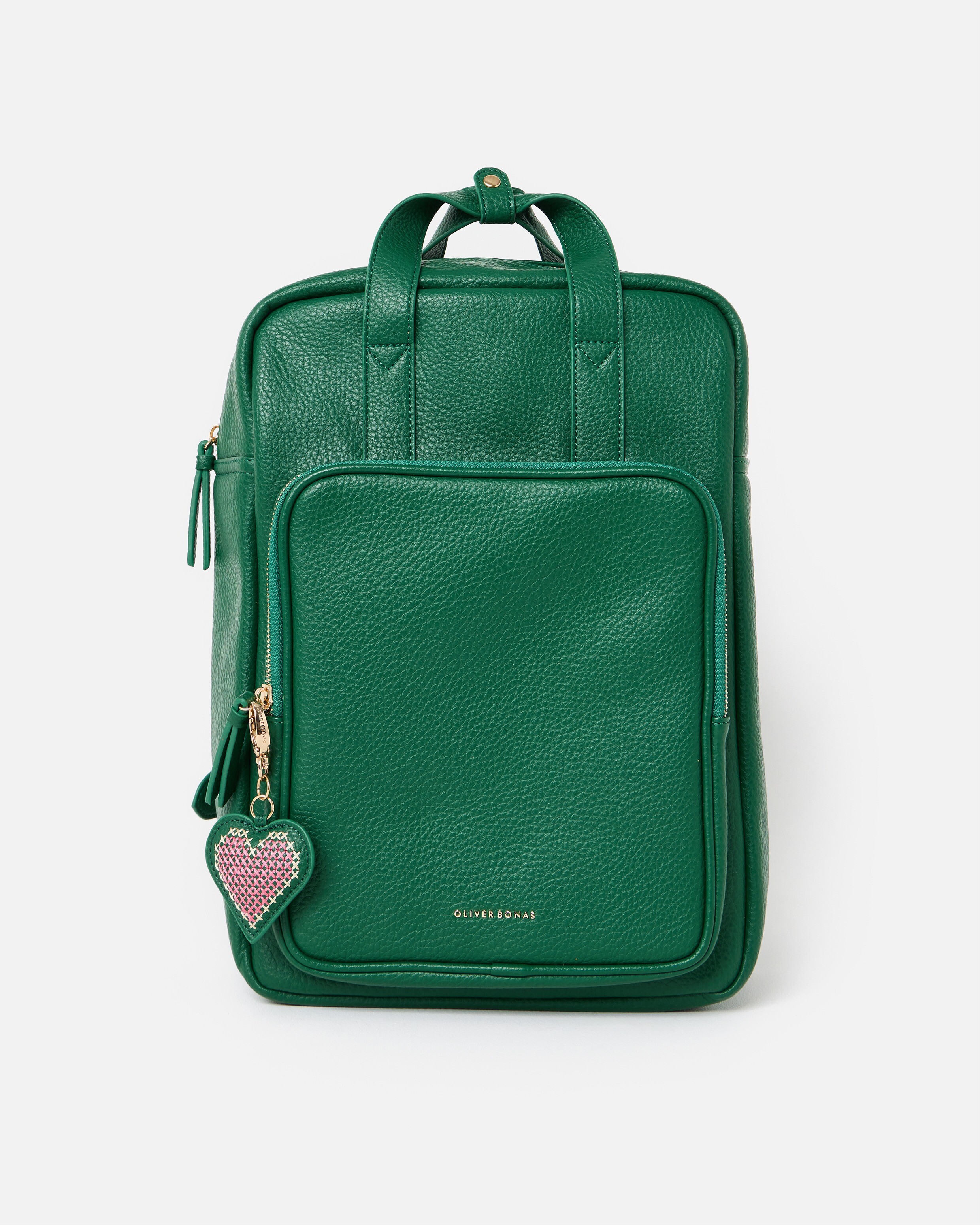 Mami Green Heart Charm Laptop Backpack