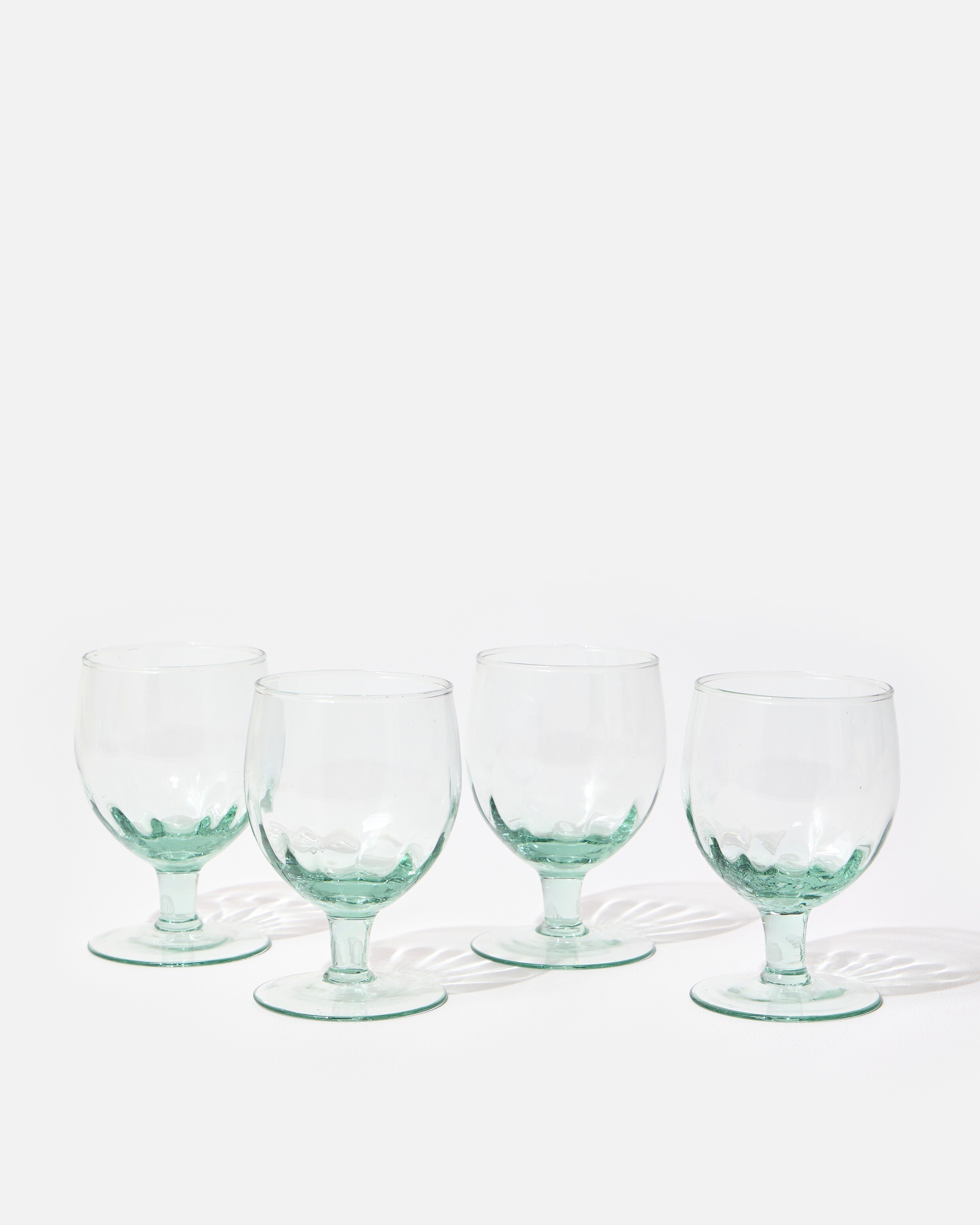 LSA Mia Recycled Glass Wine Goblets Set of Four