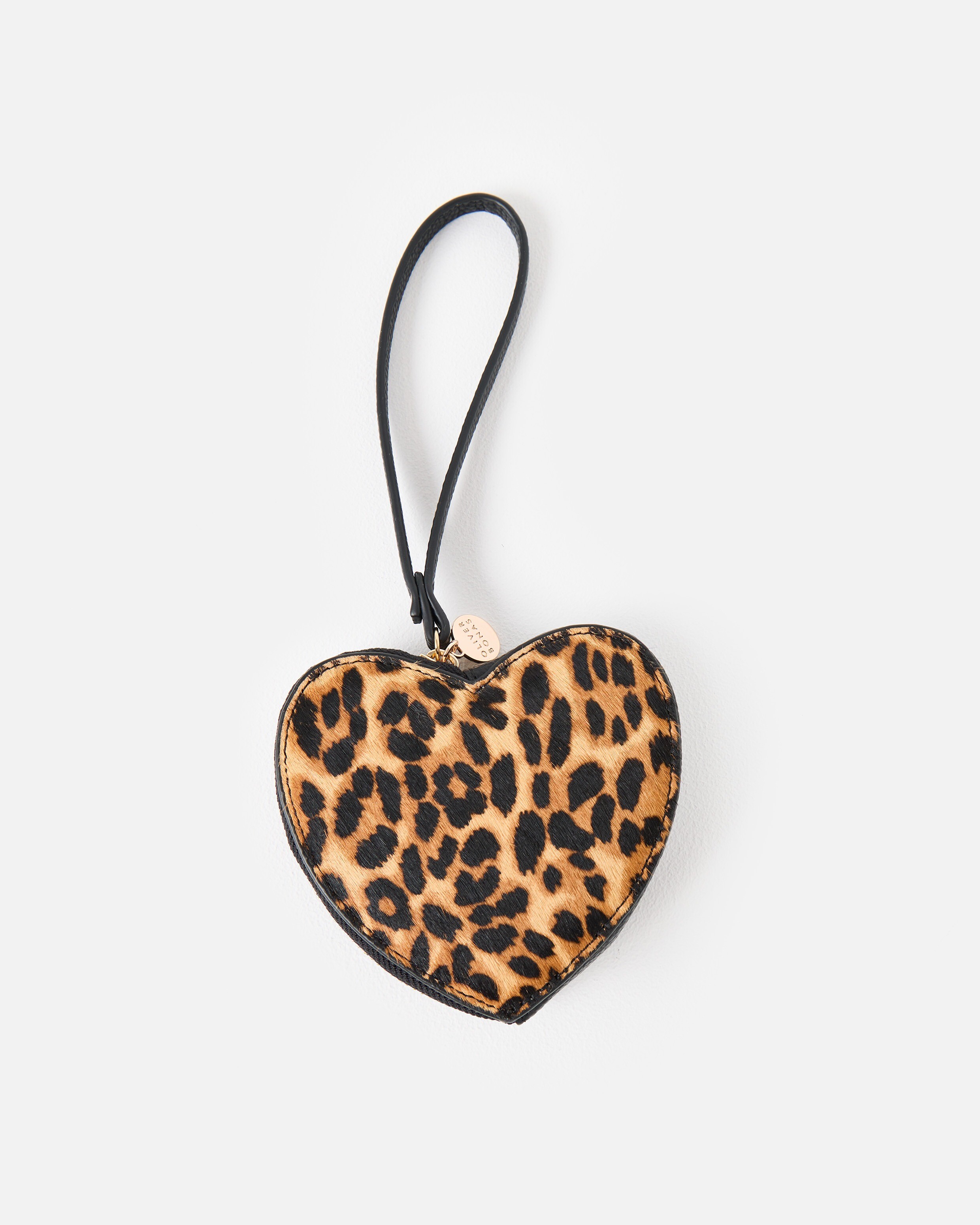 Augusta Leopard Print Heart Zipped Pouch | Oliver Bonas