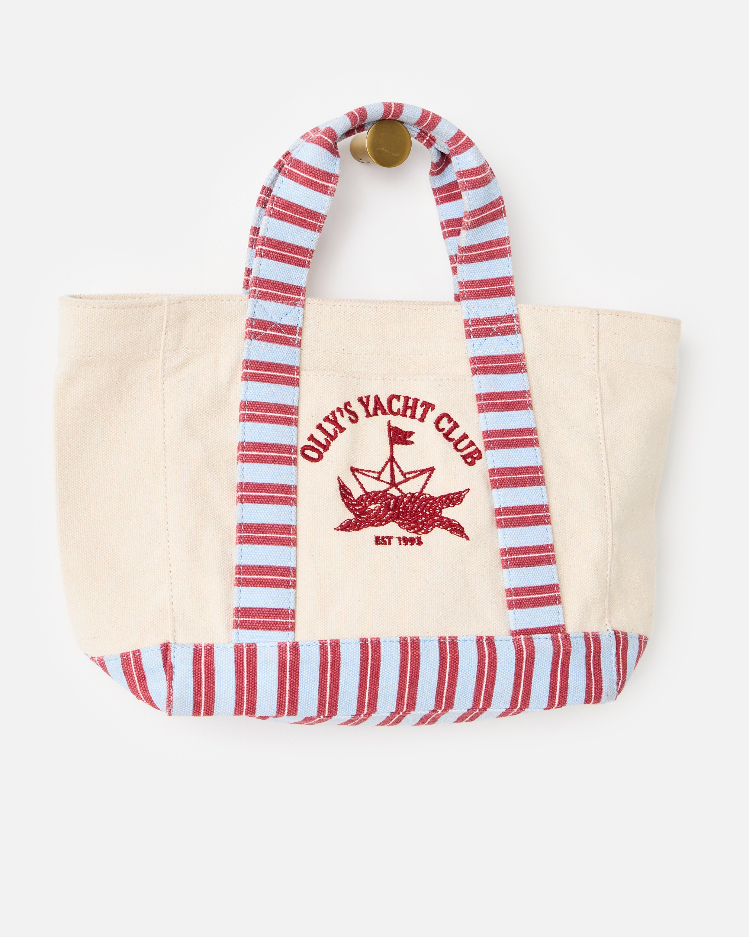 Cream Yacht Club Fabric Mini Tote Bag | Oliver Bonas