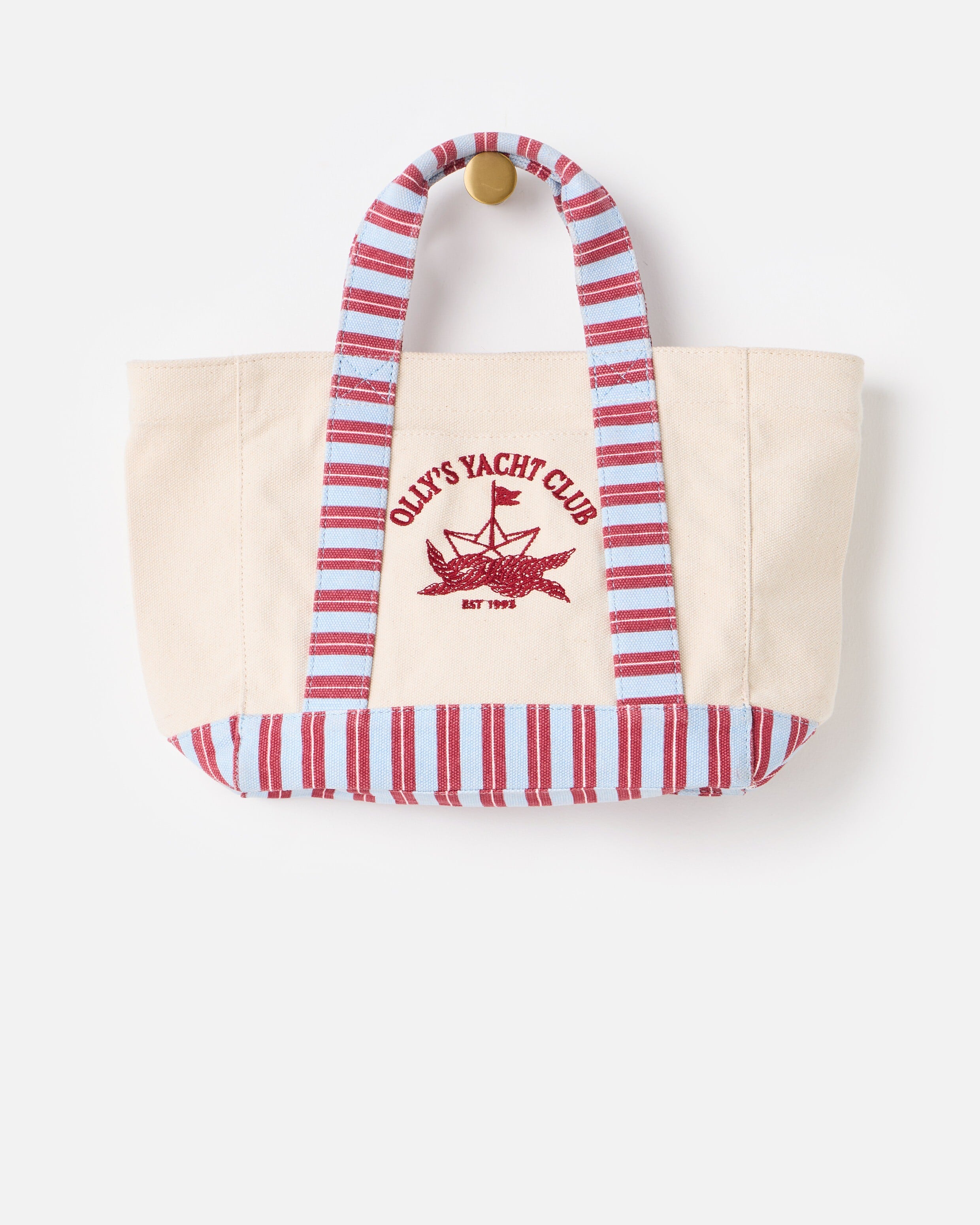 Cream Yacht Club Fabric Mini Tote Bag | Oliver Bonas