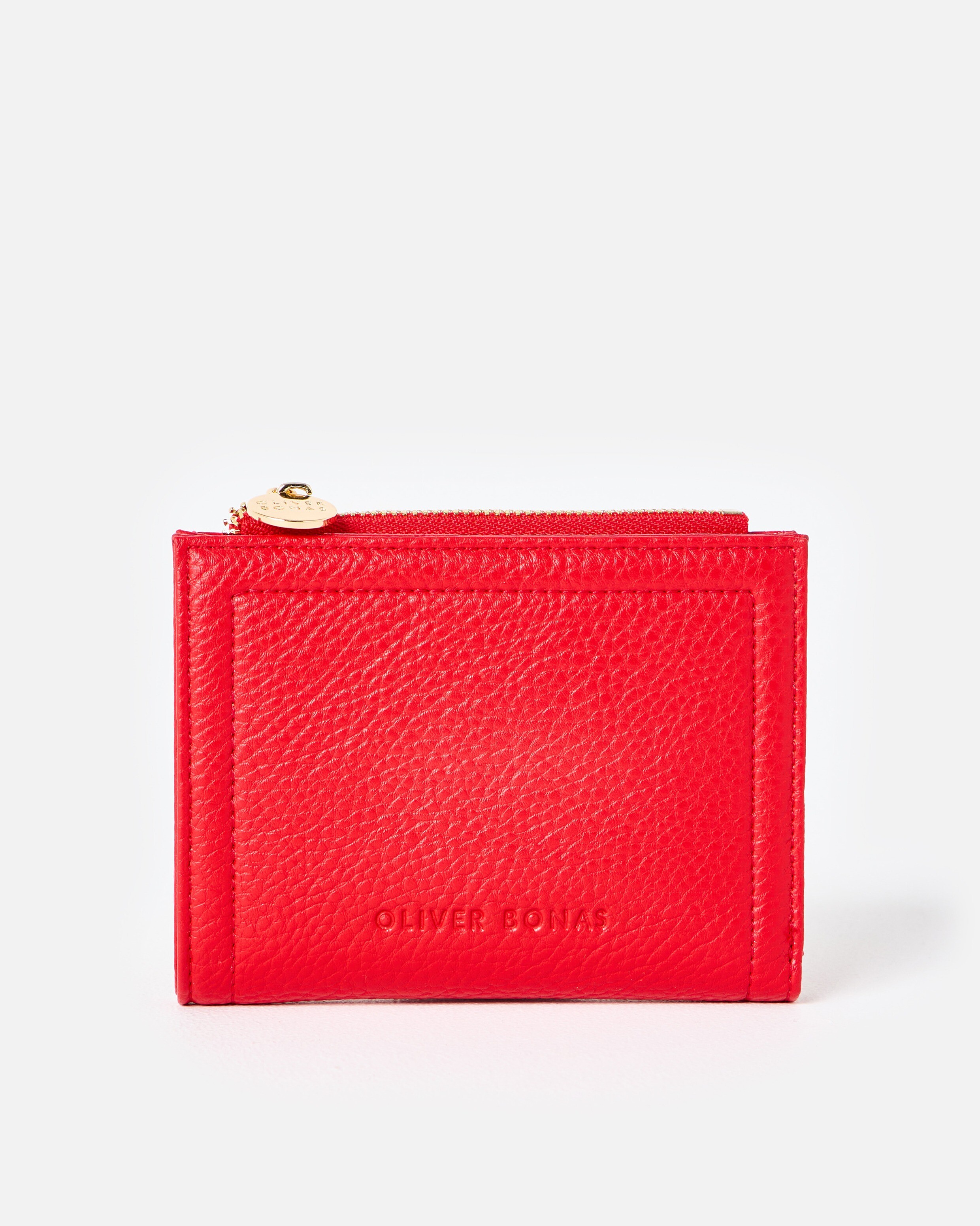 Kinley Red Zipped Purse | Oliver Bonas