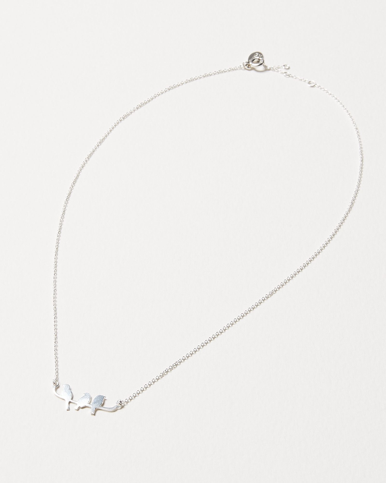 Bird on a Wire Silver Necklace | Oliver Bonas