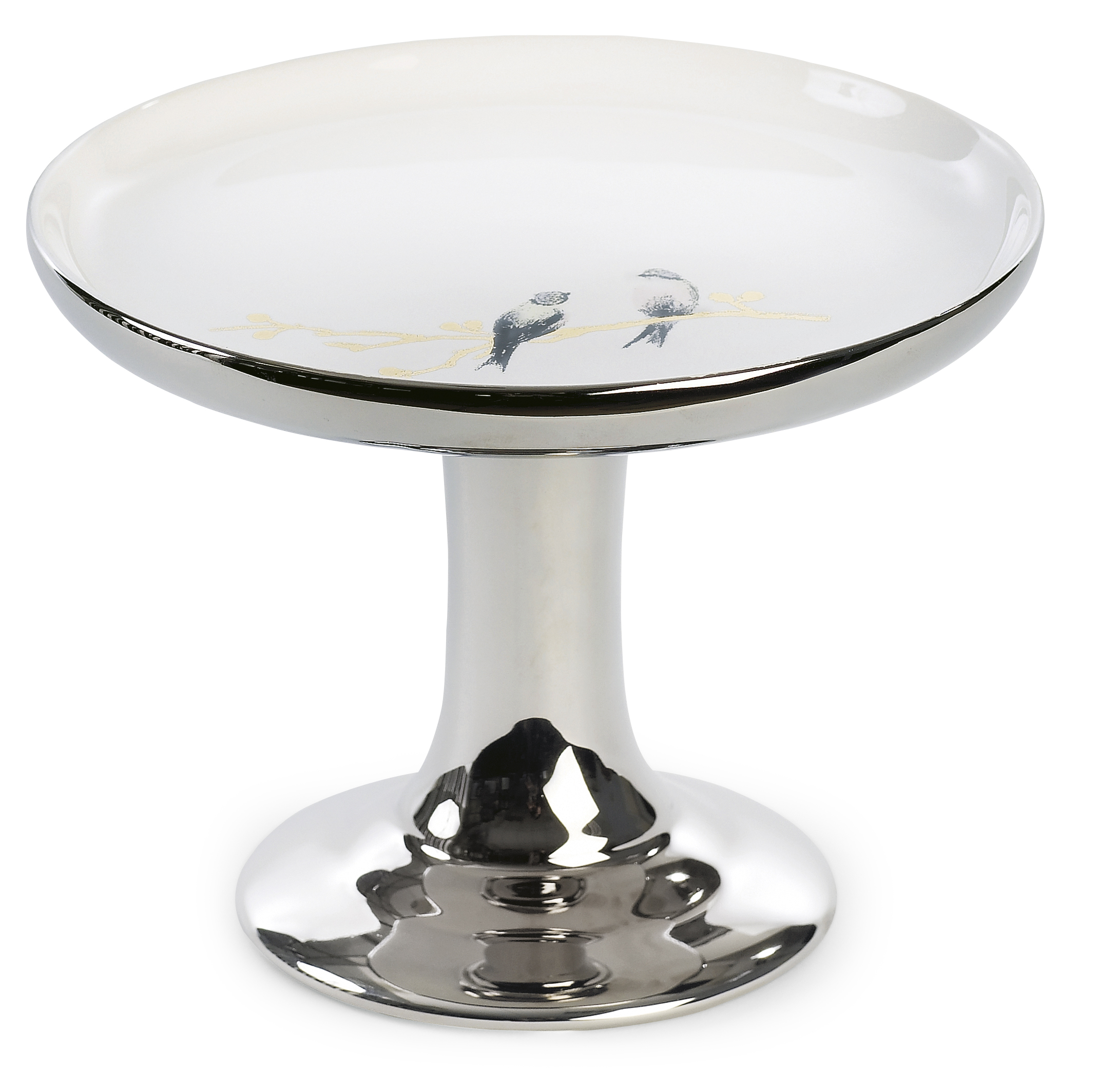 Miss Etoile Gold Ceramic Cake Stand Oliver Bonas