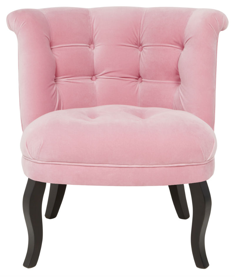 Pink Velvet Tub Chair Oliver Bonas
