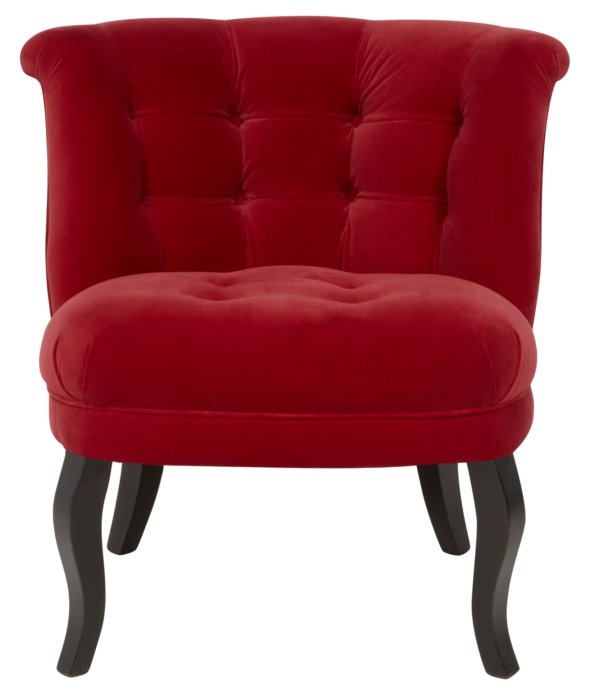 Red Velvet Tub Chair Oliver Bonas