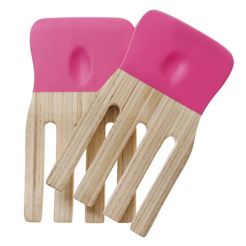 Colour Pop Matt Bamboo Salad Servers Oliver Bonas