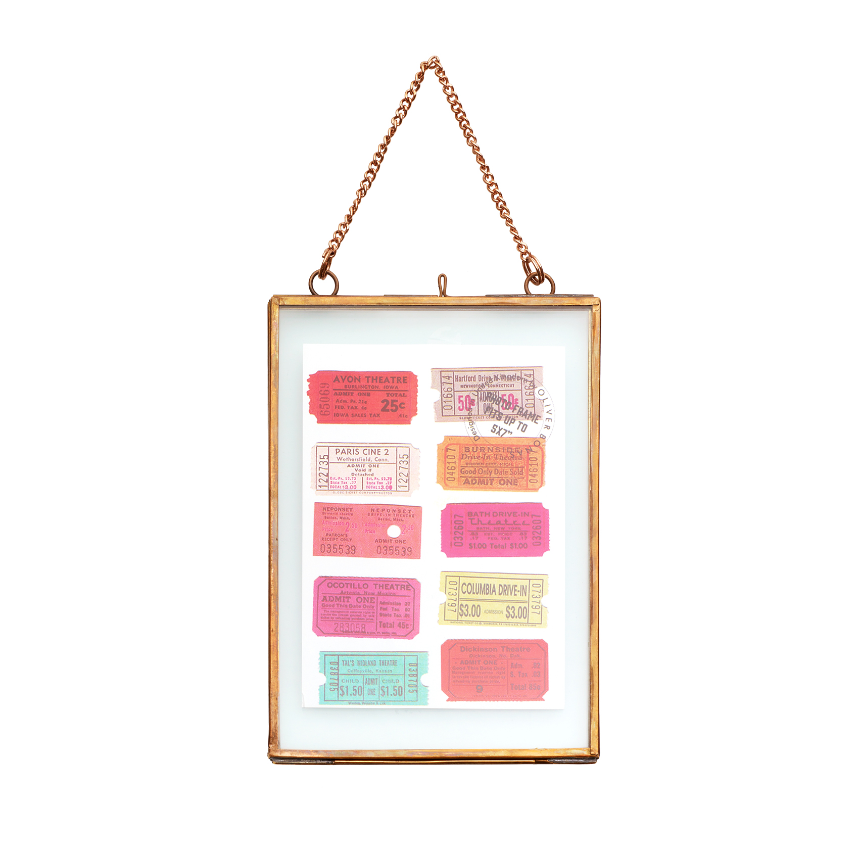Copper and Glass Hanging Frame Oliver Bonas