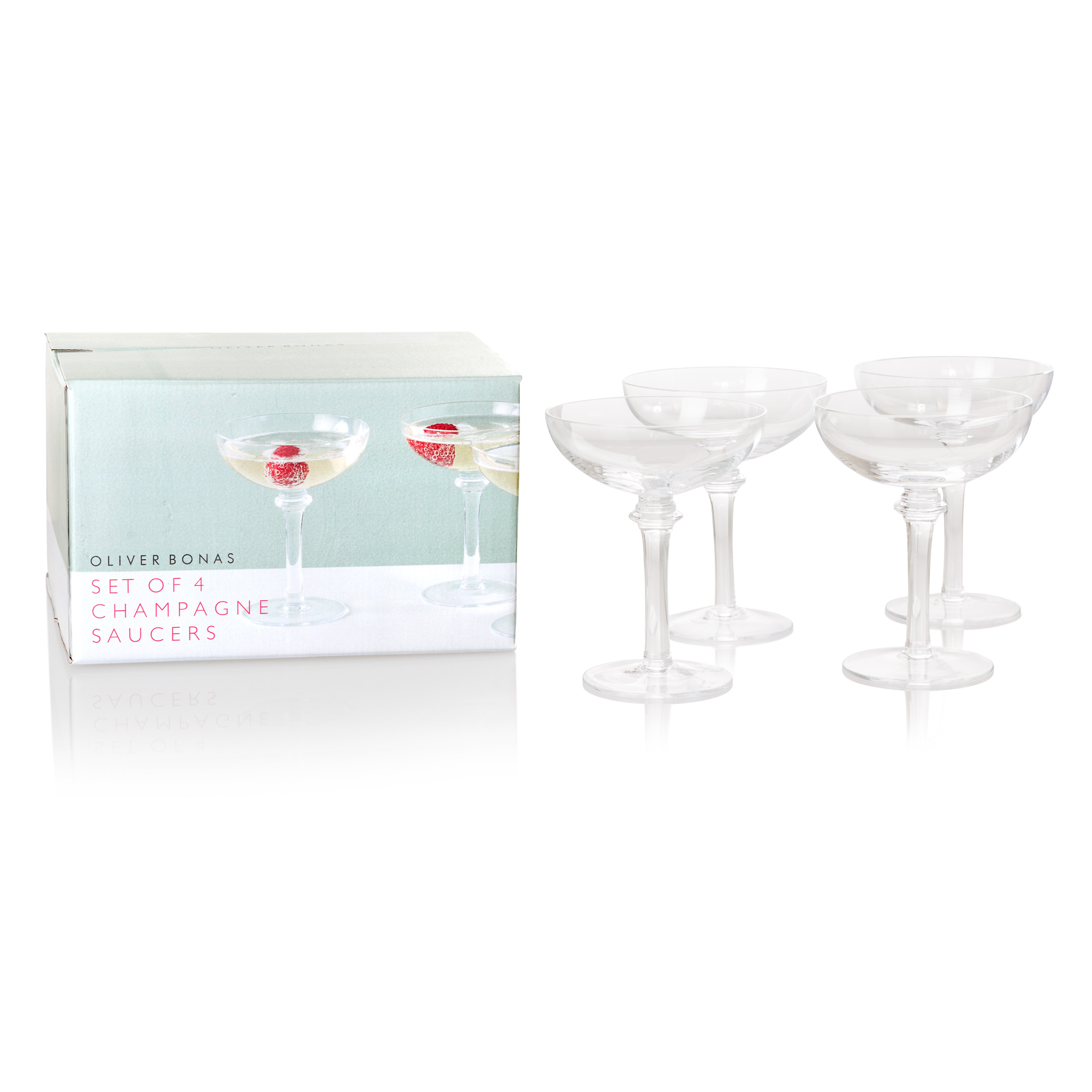 Oliver Bonas Set of Four Champagne Saucers Oliver Bonas