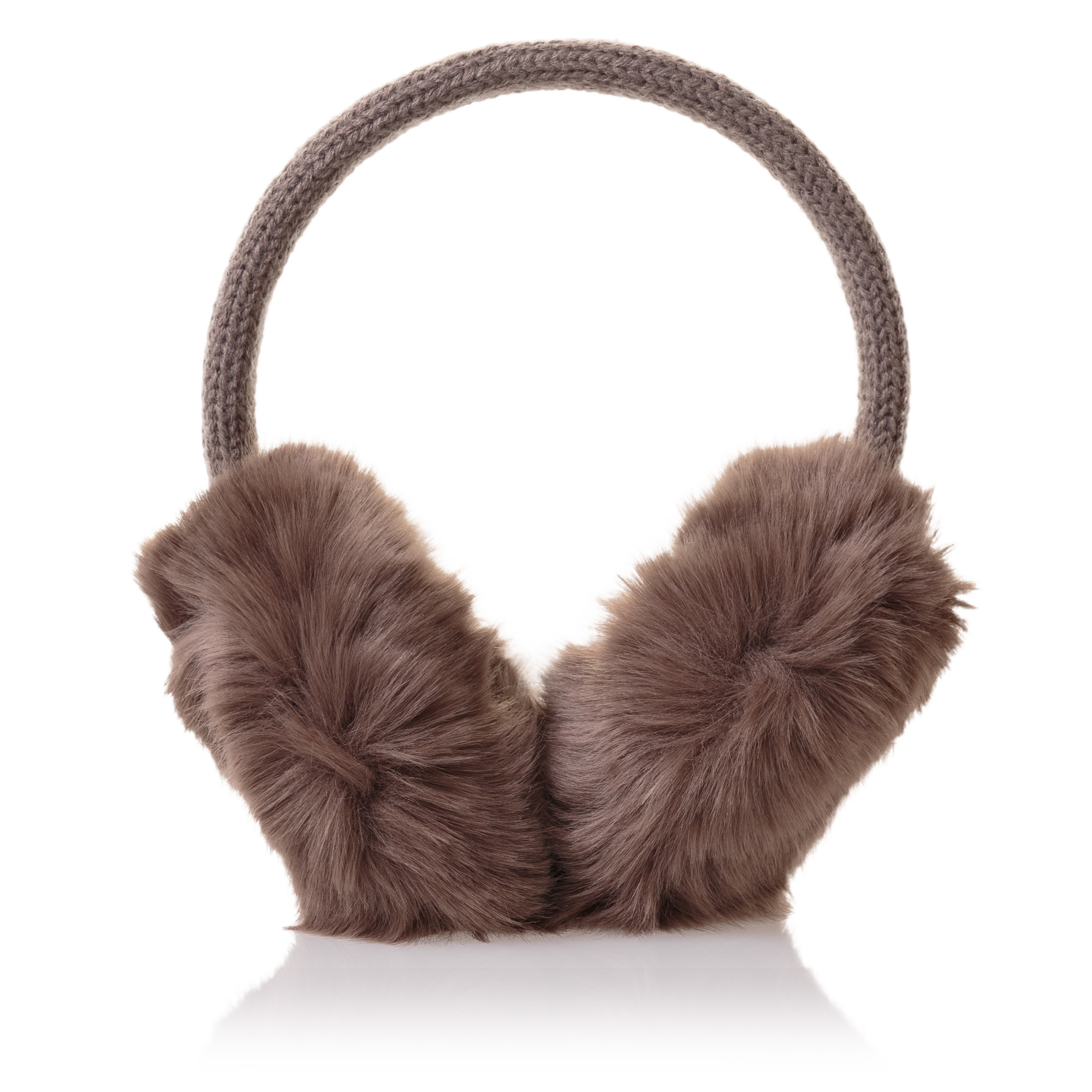 Grey Darya Faux Fur Ear Muffs Oliver Bonas