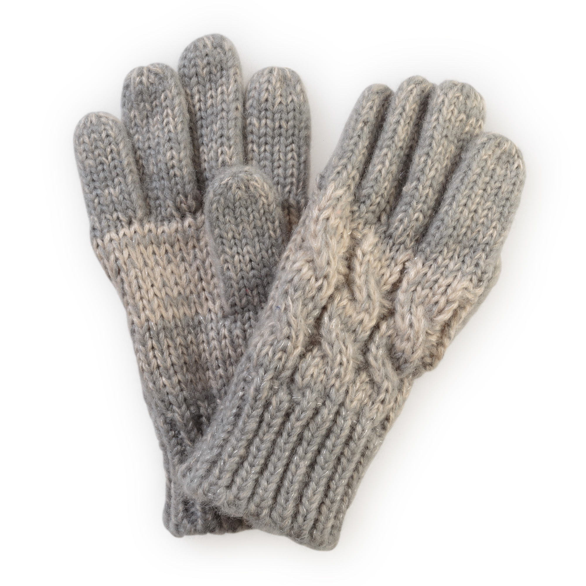 Two Tone Lurex Stripe Gloves Oliver Bonas