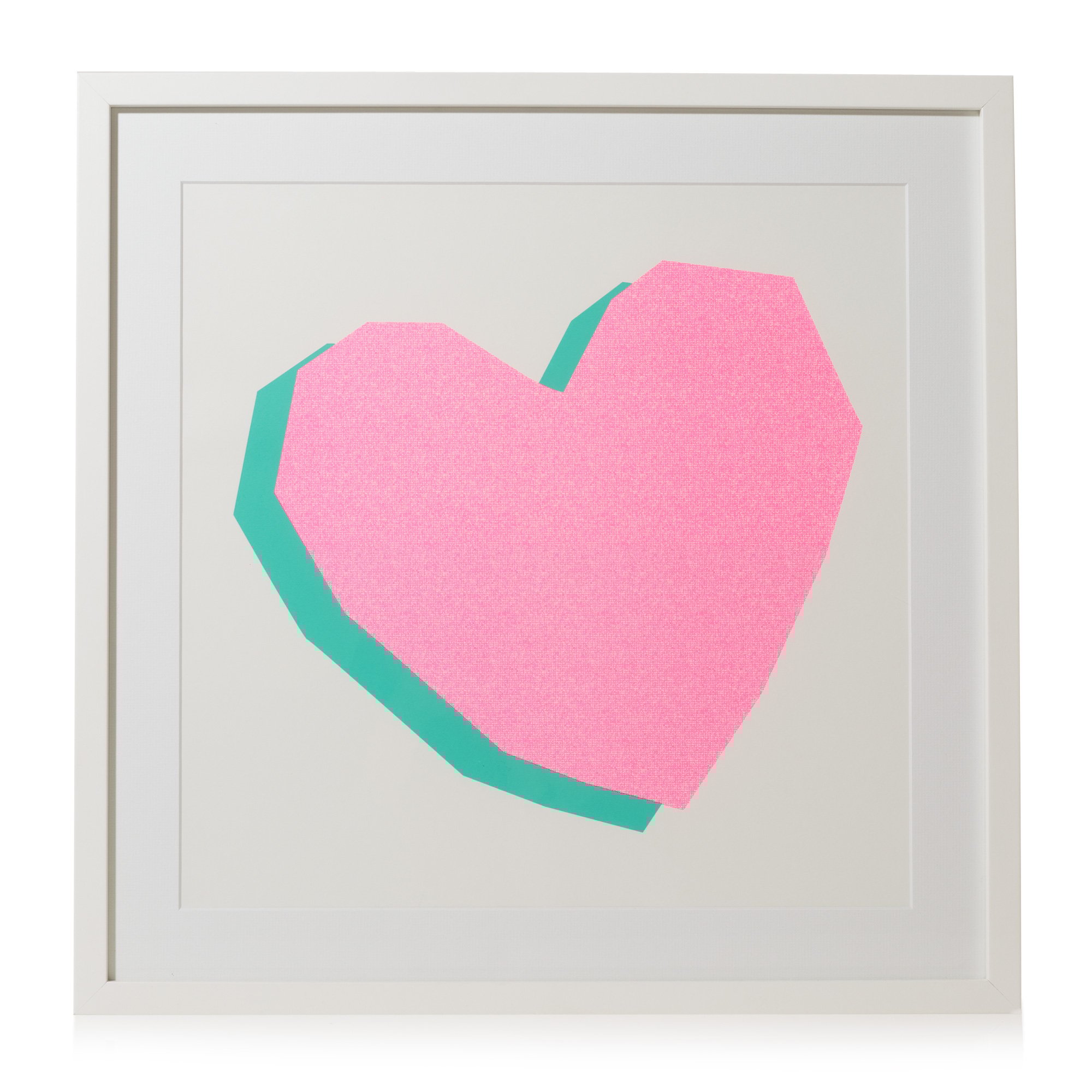 Neon Heart Framed Wall Art Oliver Bonas