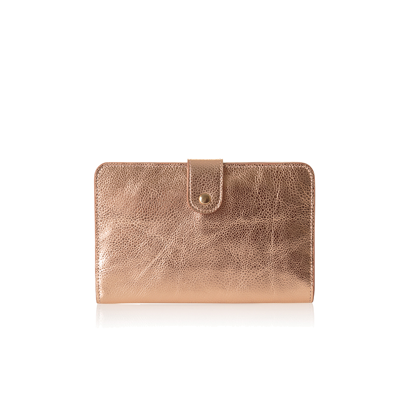 Metallic Leather Travel Wallet Oliver Bonas