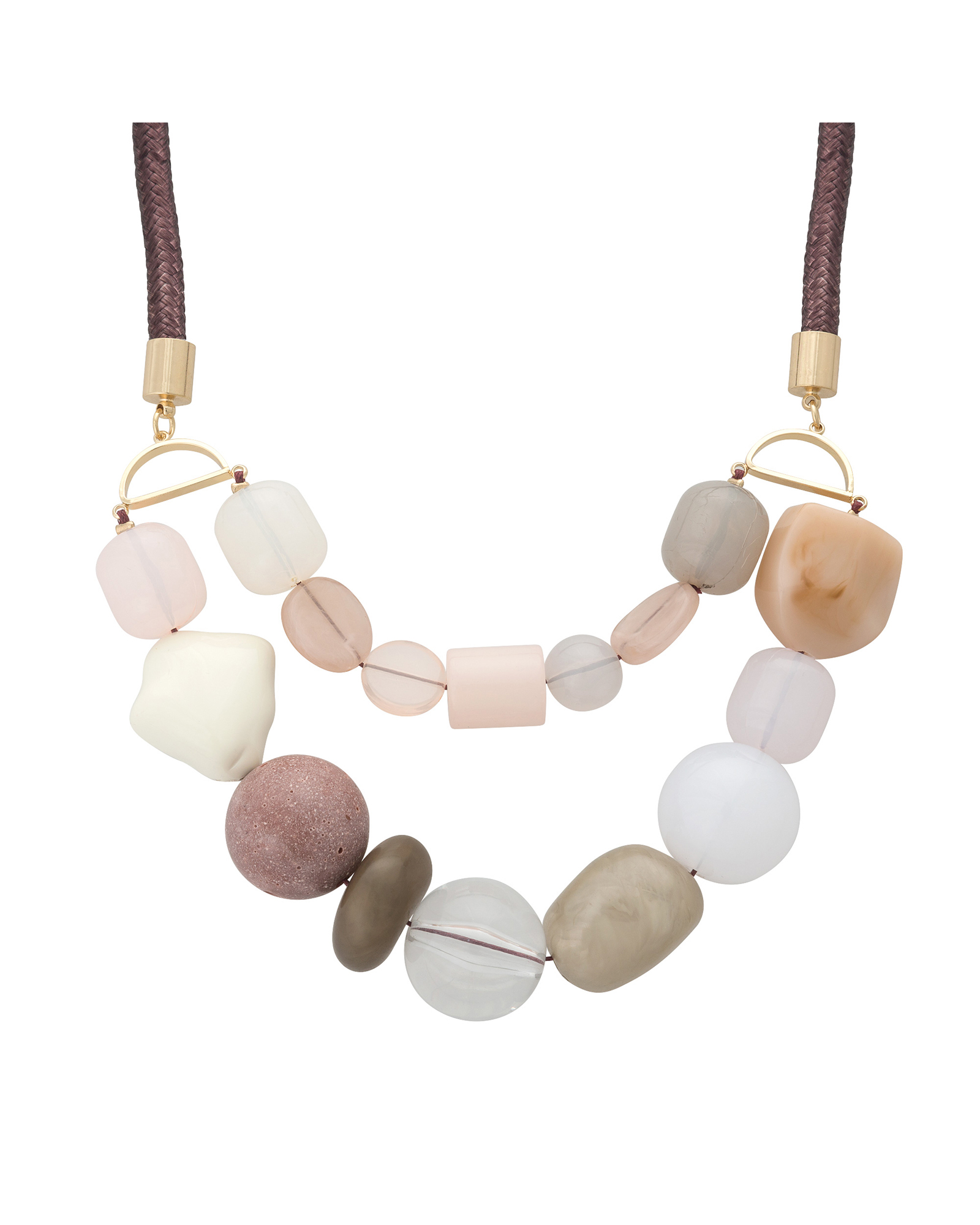 Aphra Double Row Beaded Necklace Oliver Bonas