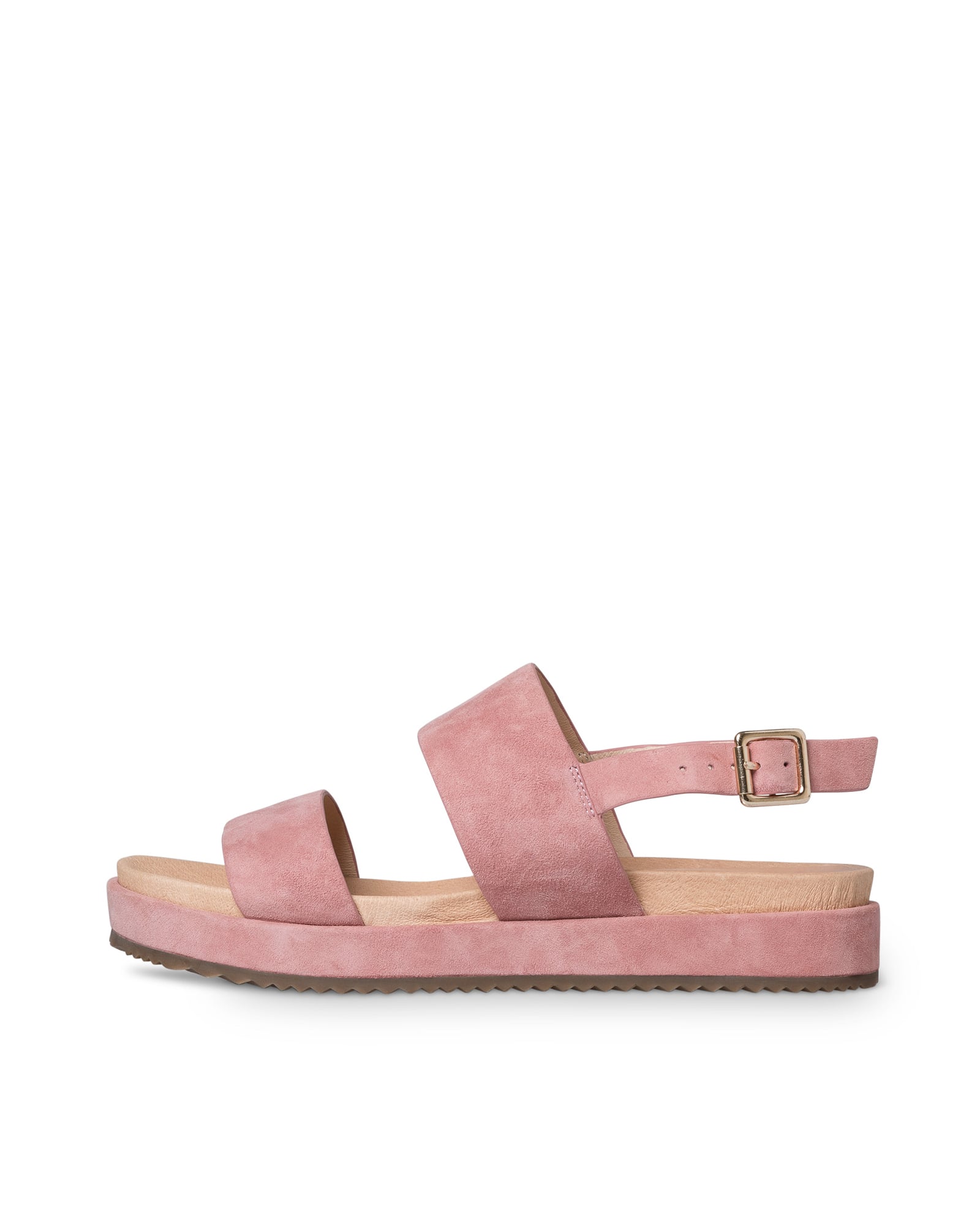 Pink Double Strap Suede Leather 