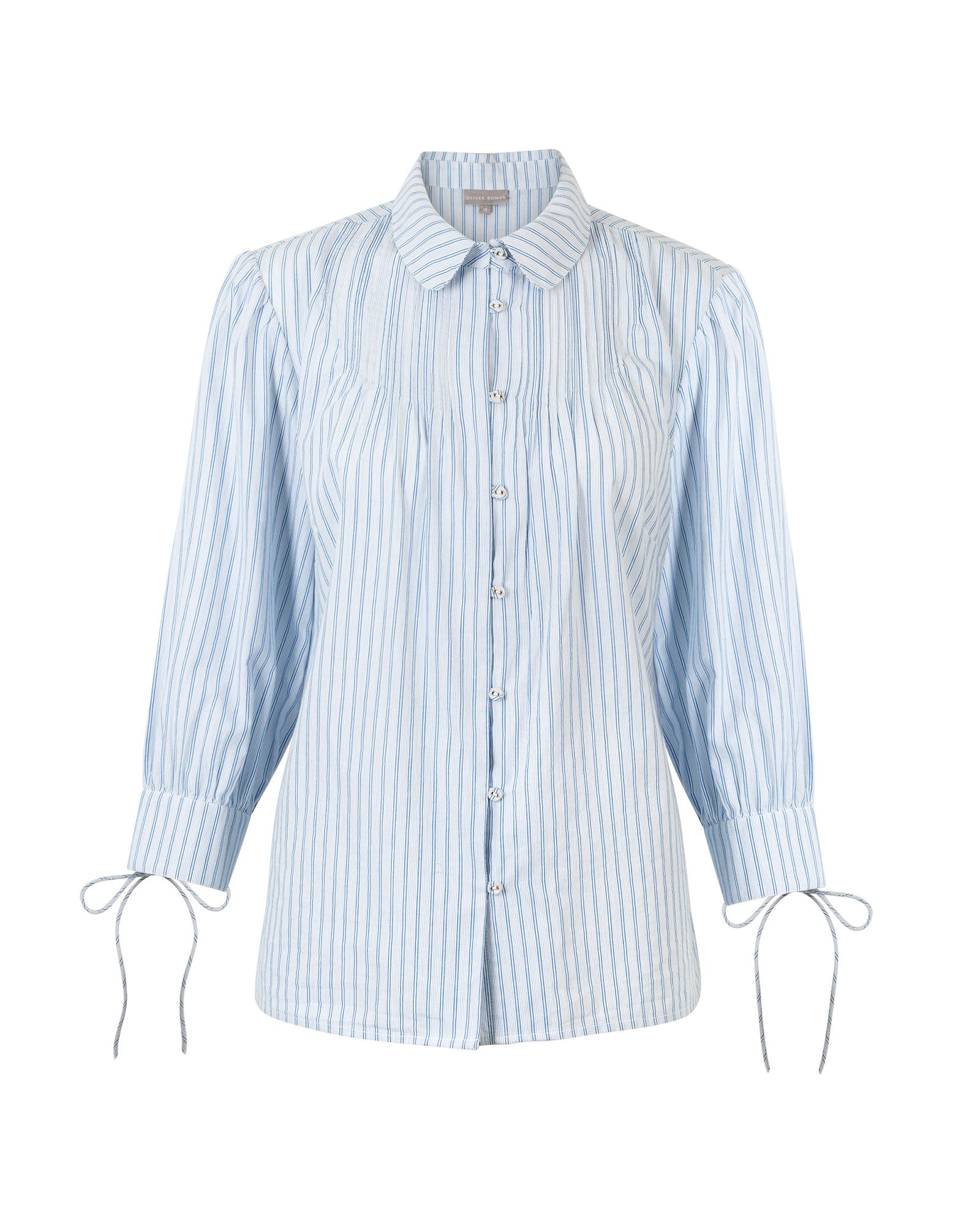Sharp Sparkle Stripe Blue Cotton Shirt | Oliver Bonas