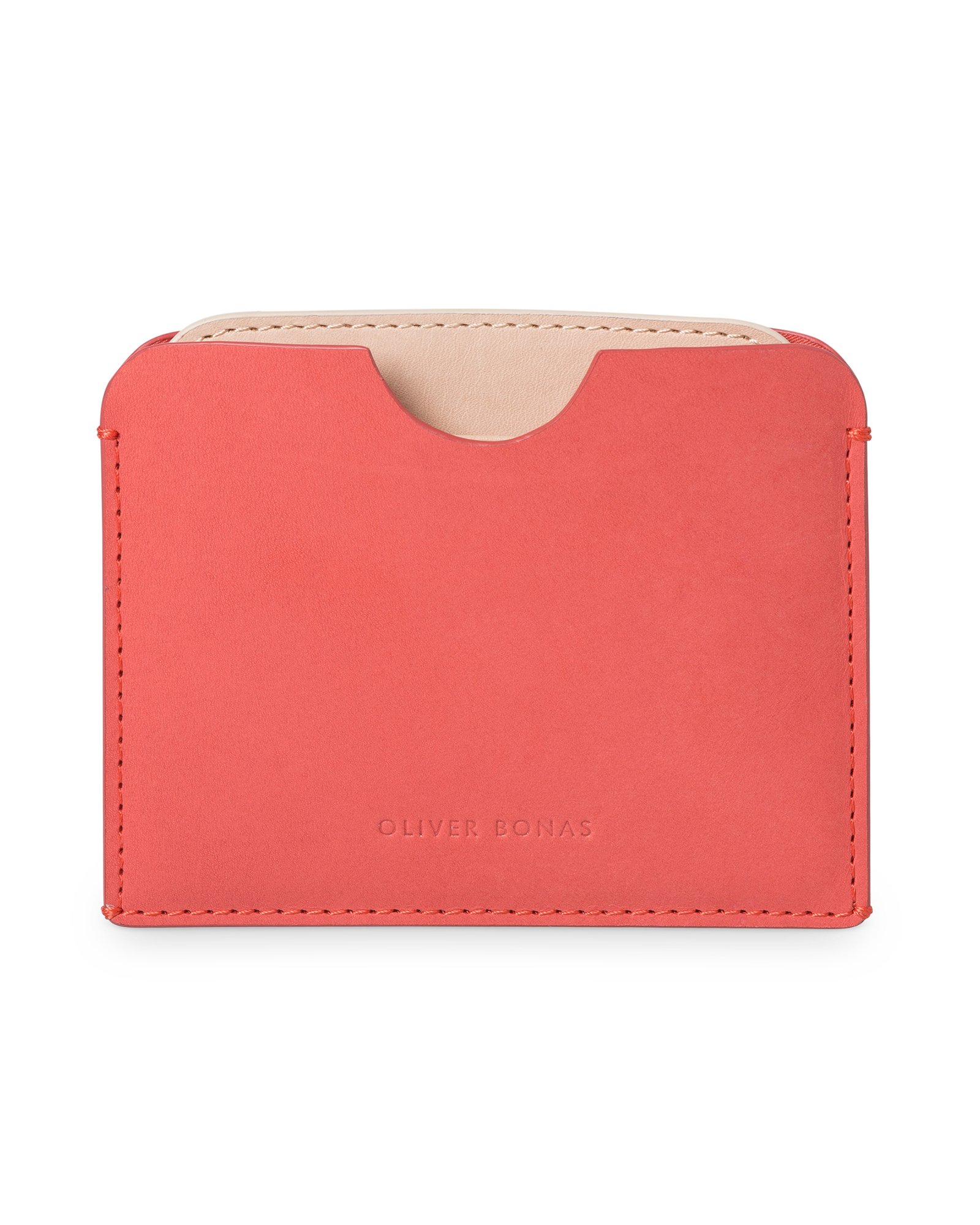 Avery Pop Up Red Leather Card Holder Oliver Bonas