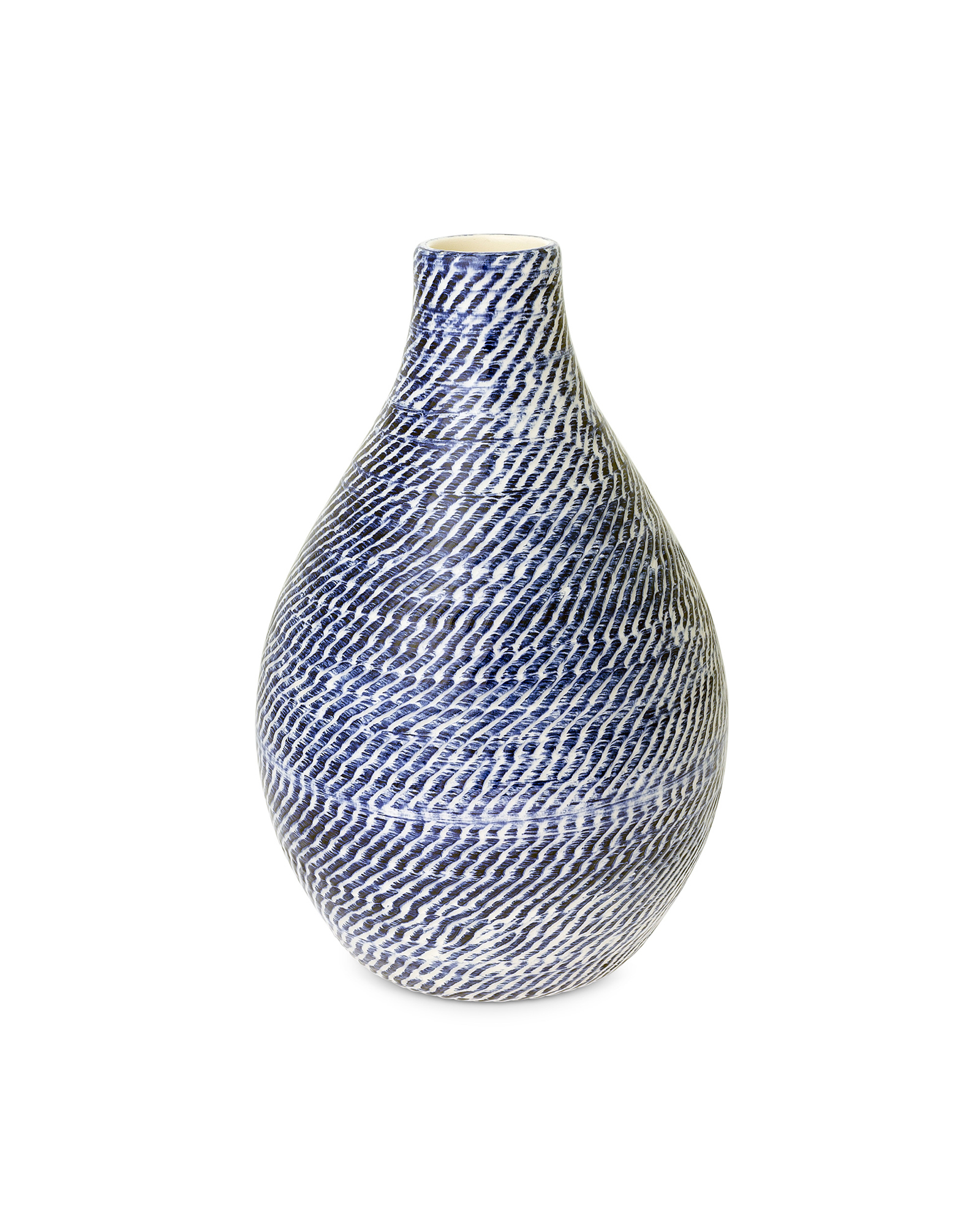 Jarra Blue Ceramic Vase Oliver Bonas