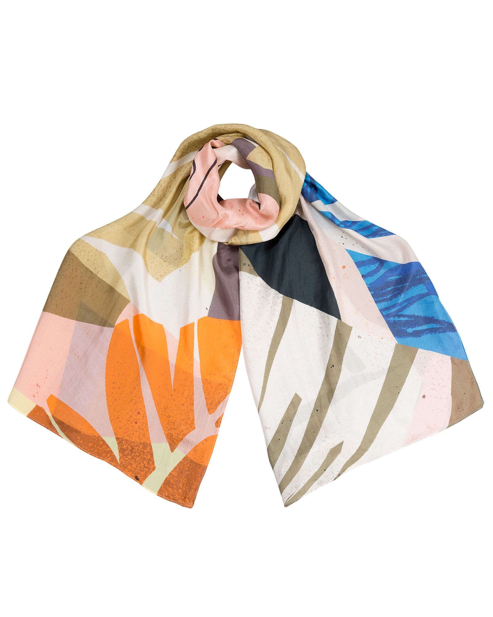 Papercut Tropical Silk Scarf | Oliver Bonas