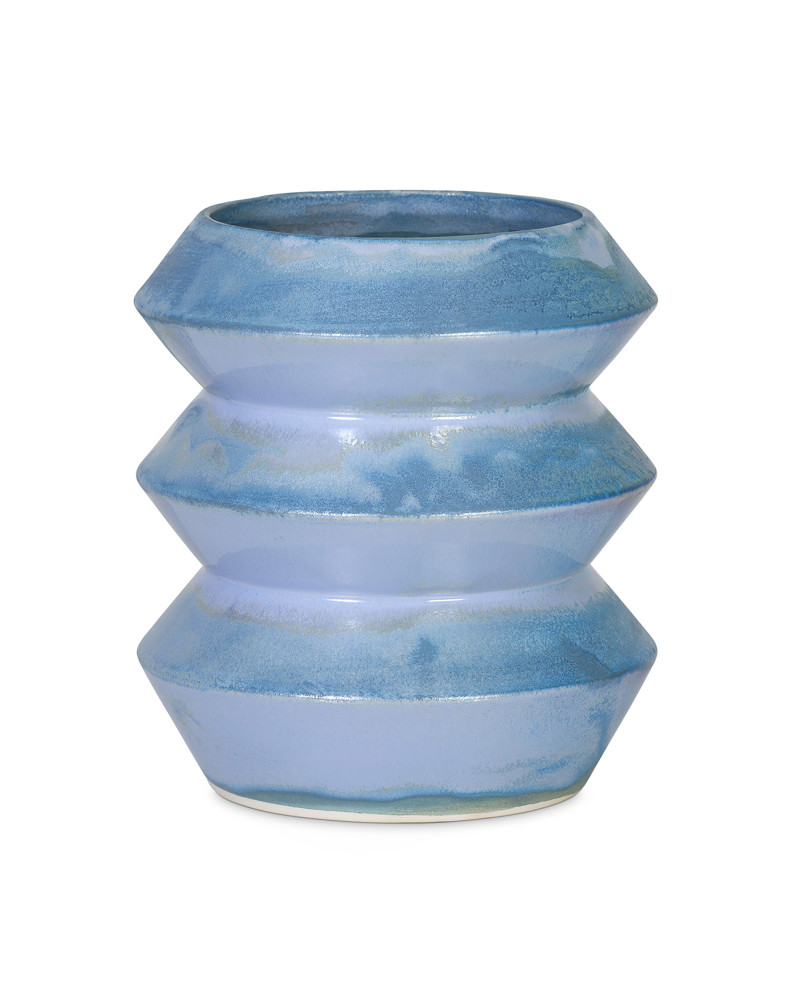 Ugbu Blue Ceramic Vase Oliver Bonas US