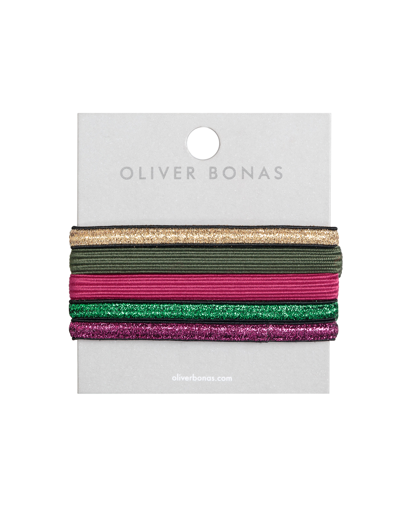 Glitter Hair Elastic Pack of Five Oliver Bonas