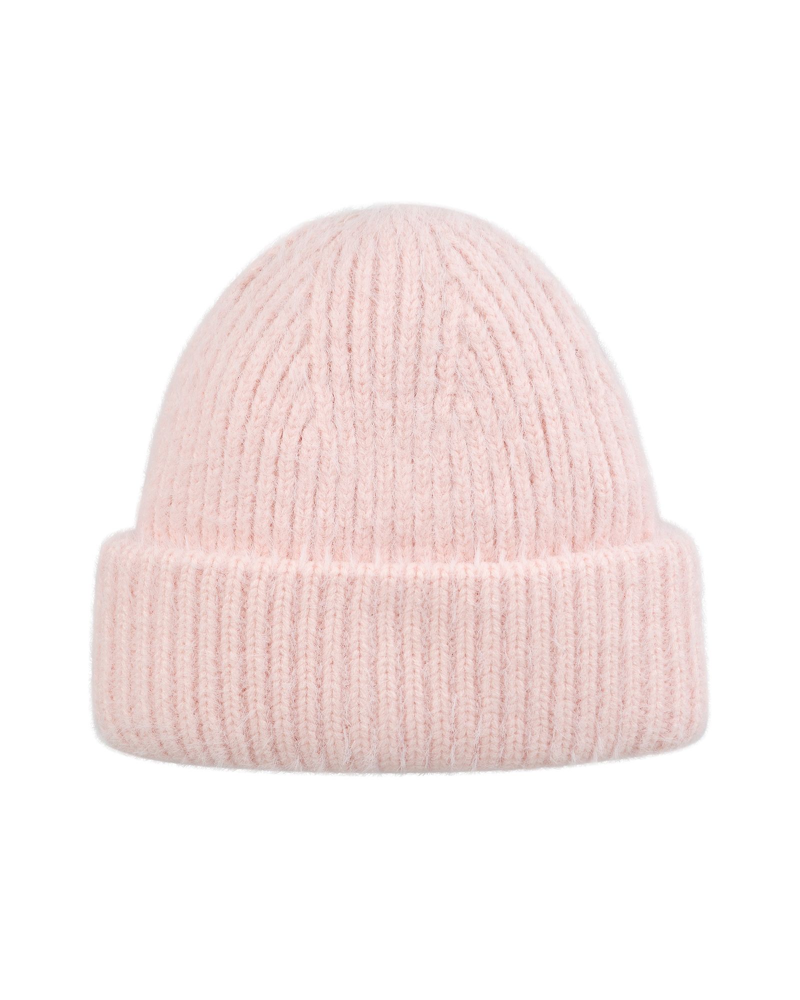 Fluffy Ribbed Knit Pink Beanie Hat | Oliver Bonas