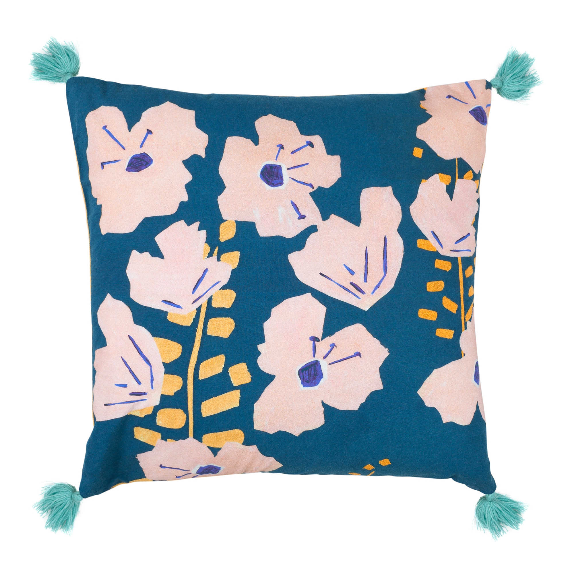 Floral Tassel Cushion Oliver Bonas