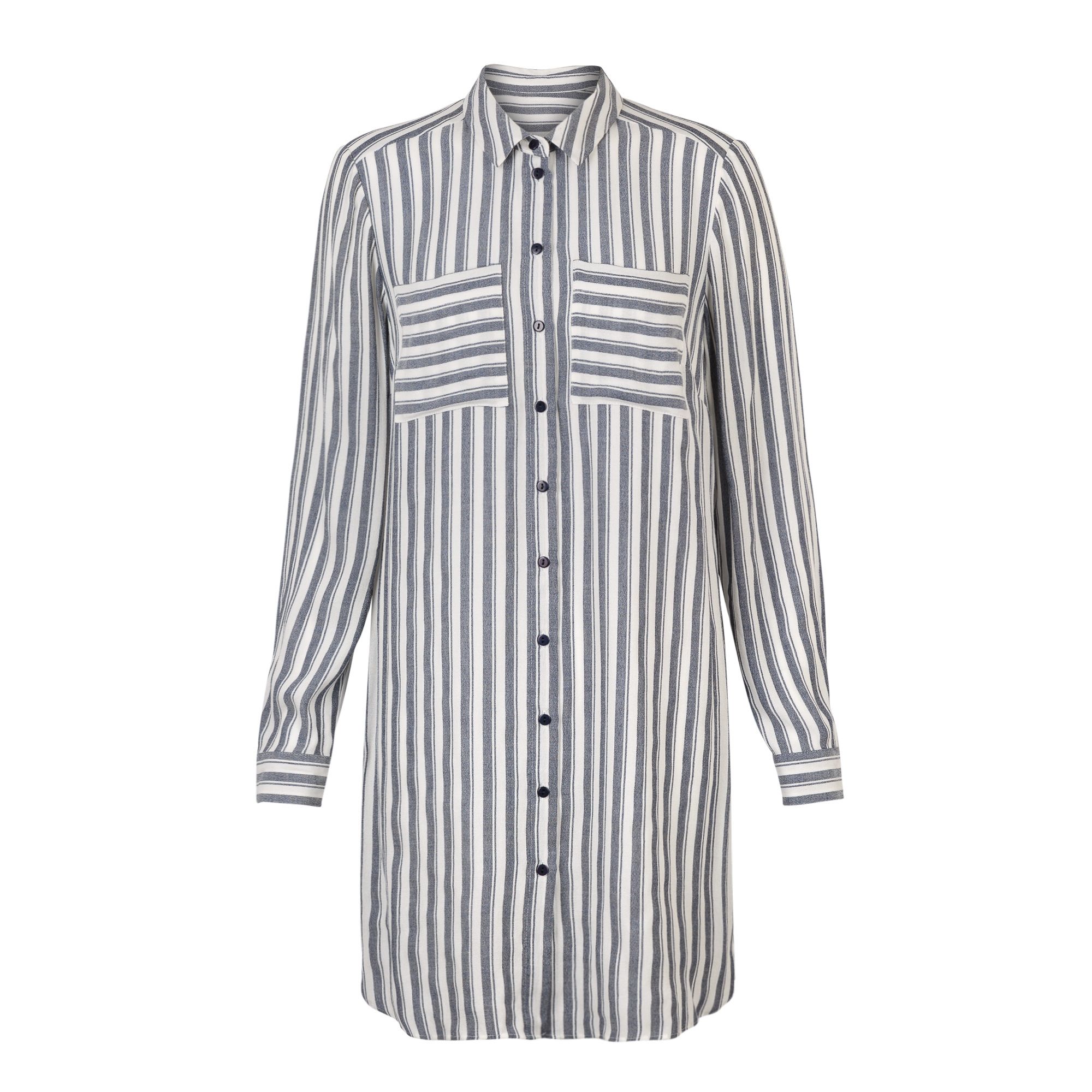 Zulu Striped Longline Shirt Dress | Oliver Bonas