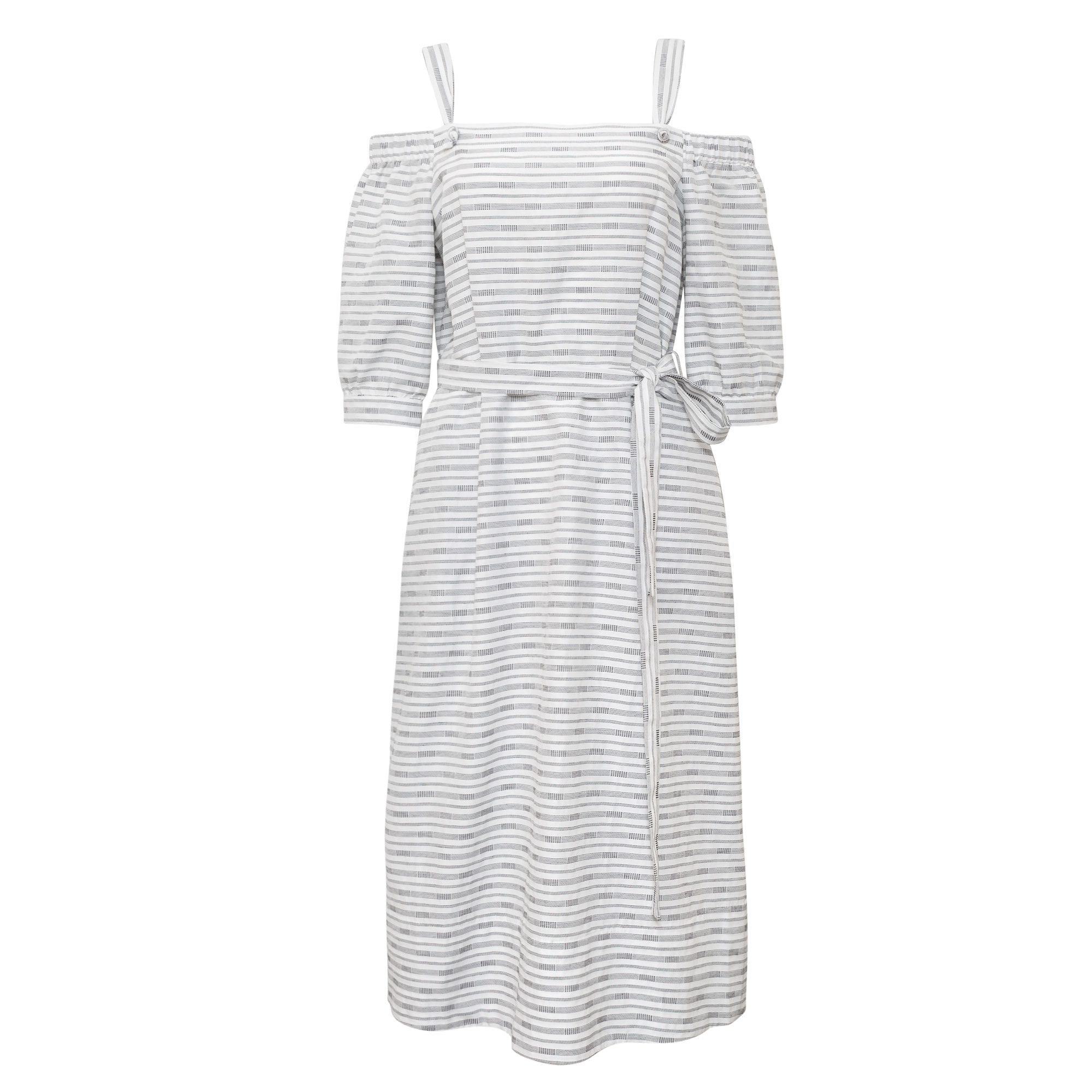 Kite Stripe off the Shoulder Dress Oliver Bonas