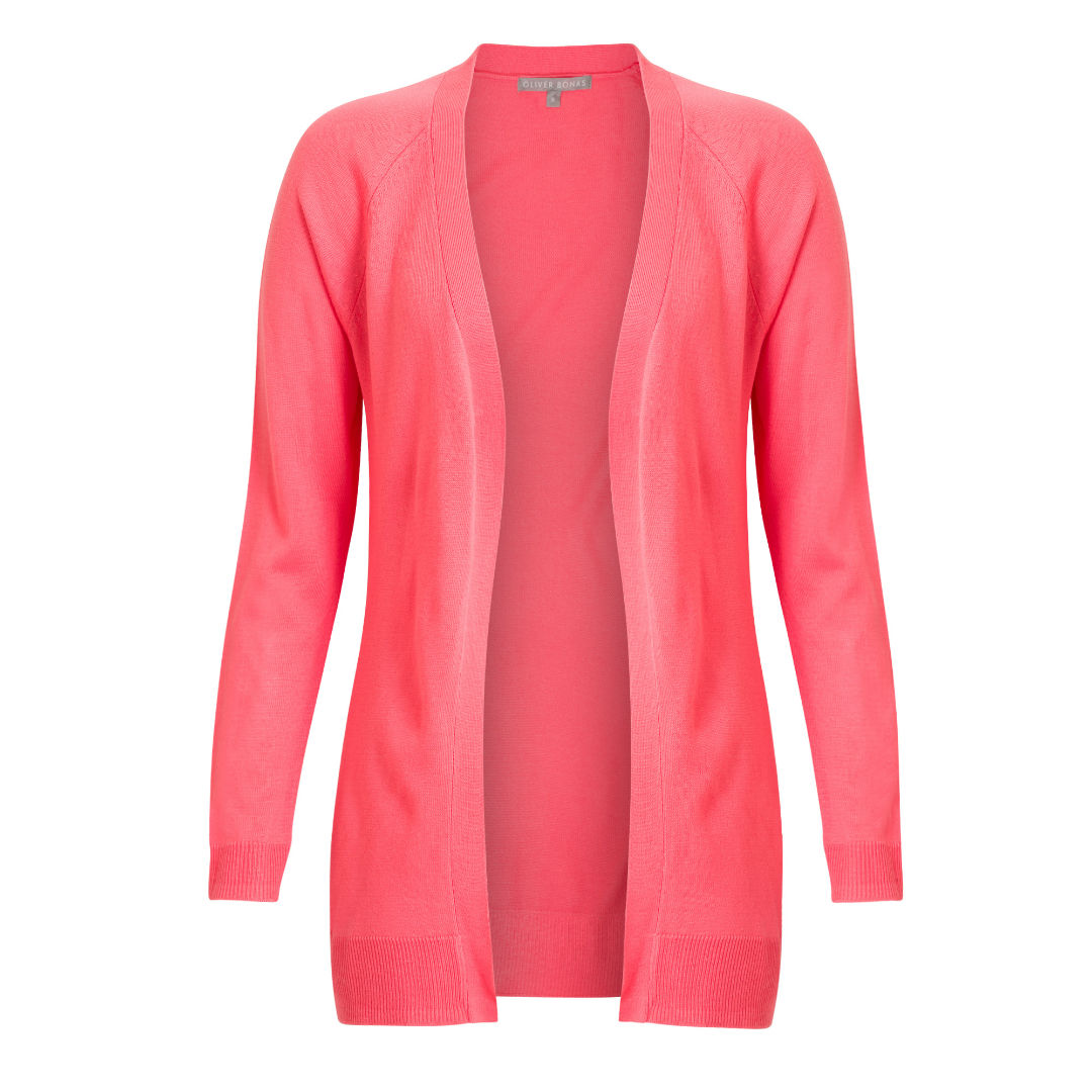 Pink Edge To Edge Cardigan Oliver Bonas