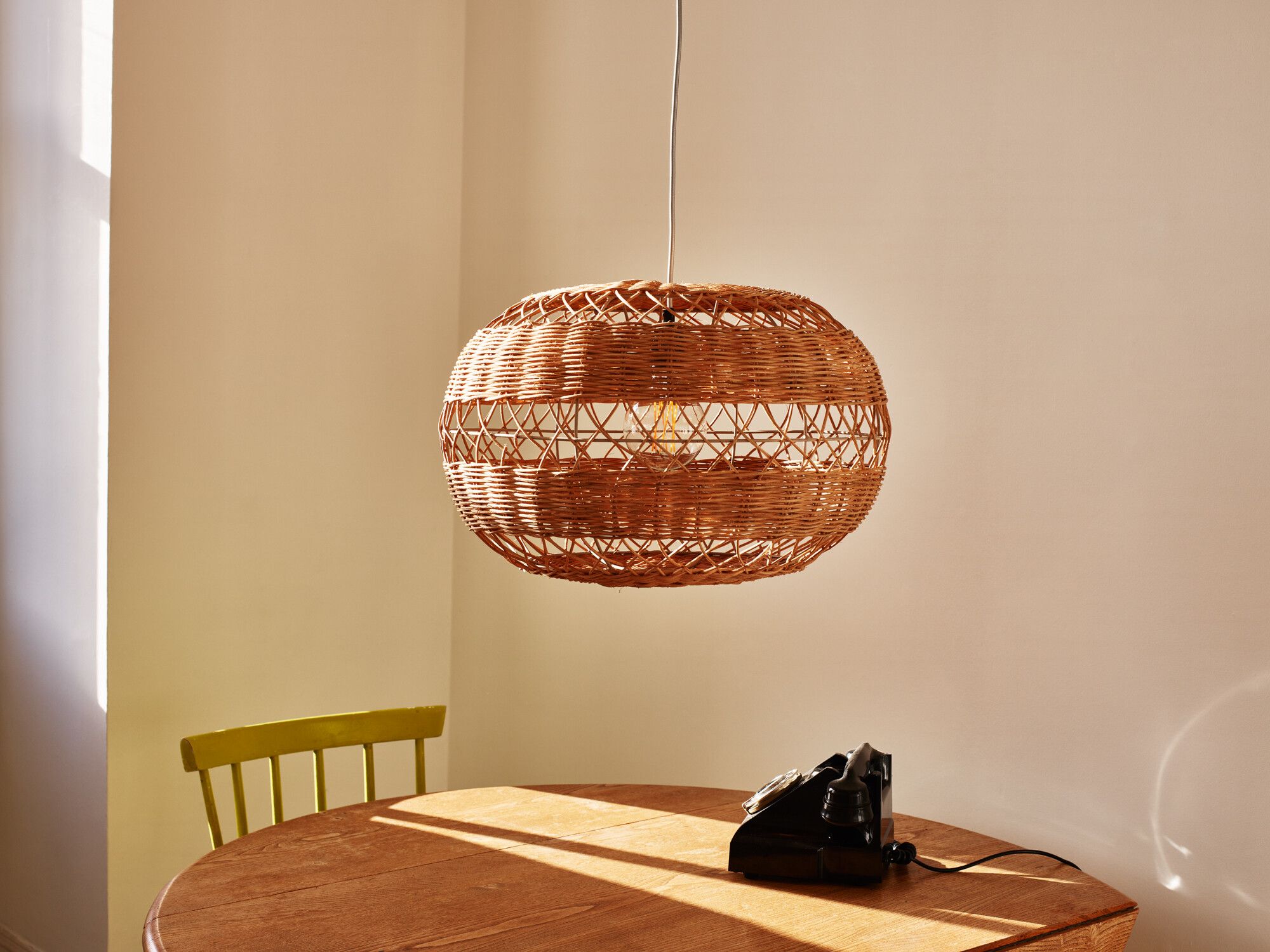 Ovalo Natural Rattan Pendant Lamp Shade Medium | Oliver Bonas