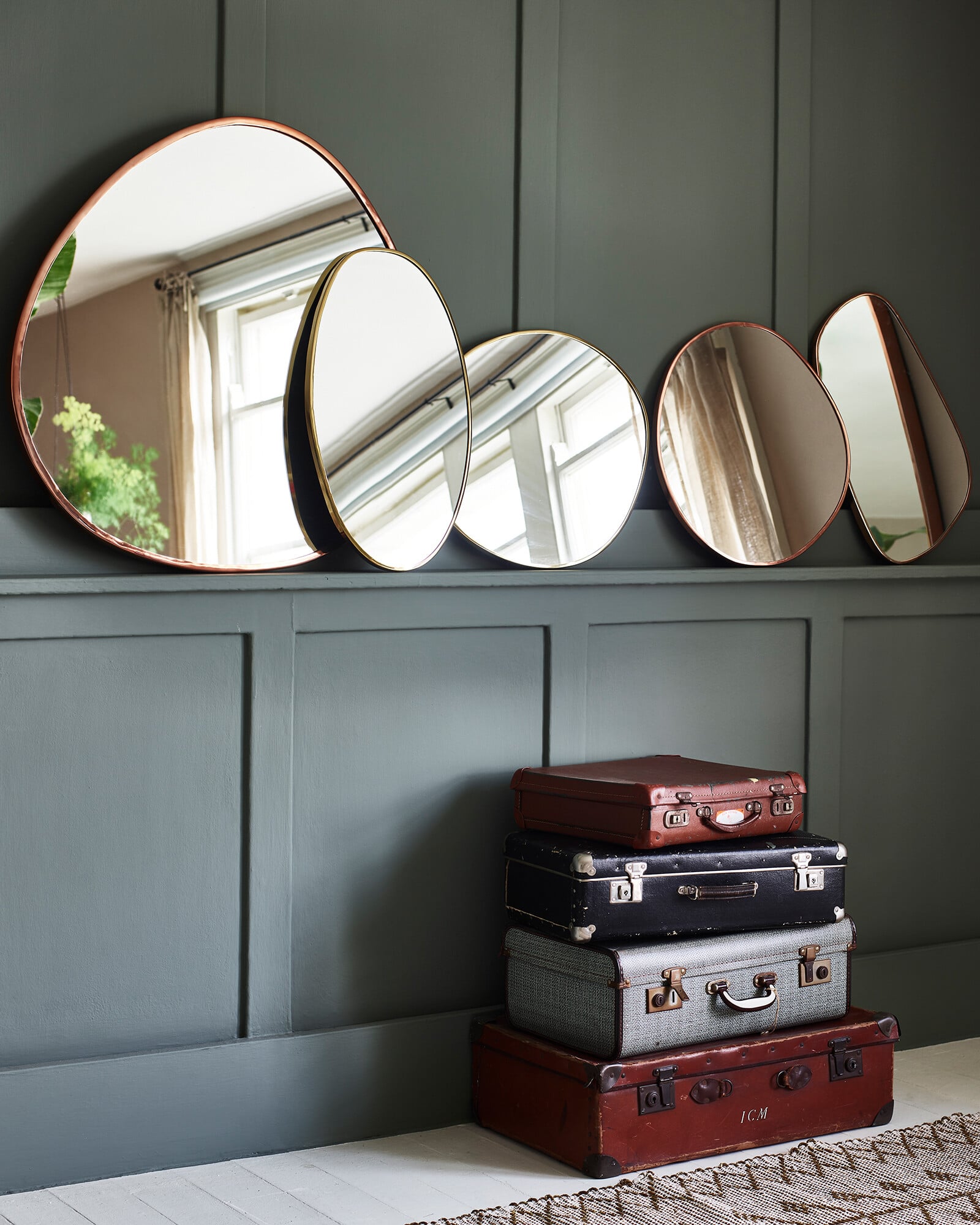 Rose Gold Pebble Wall Mirror Large | Oliver Bonas
