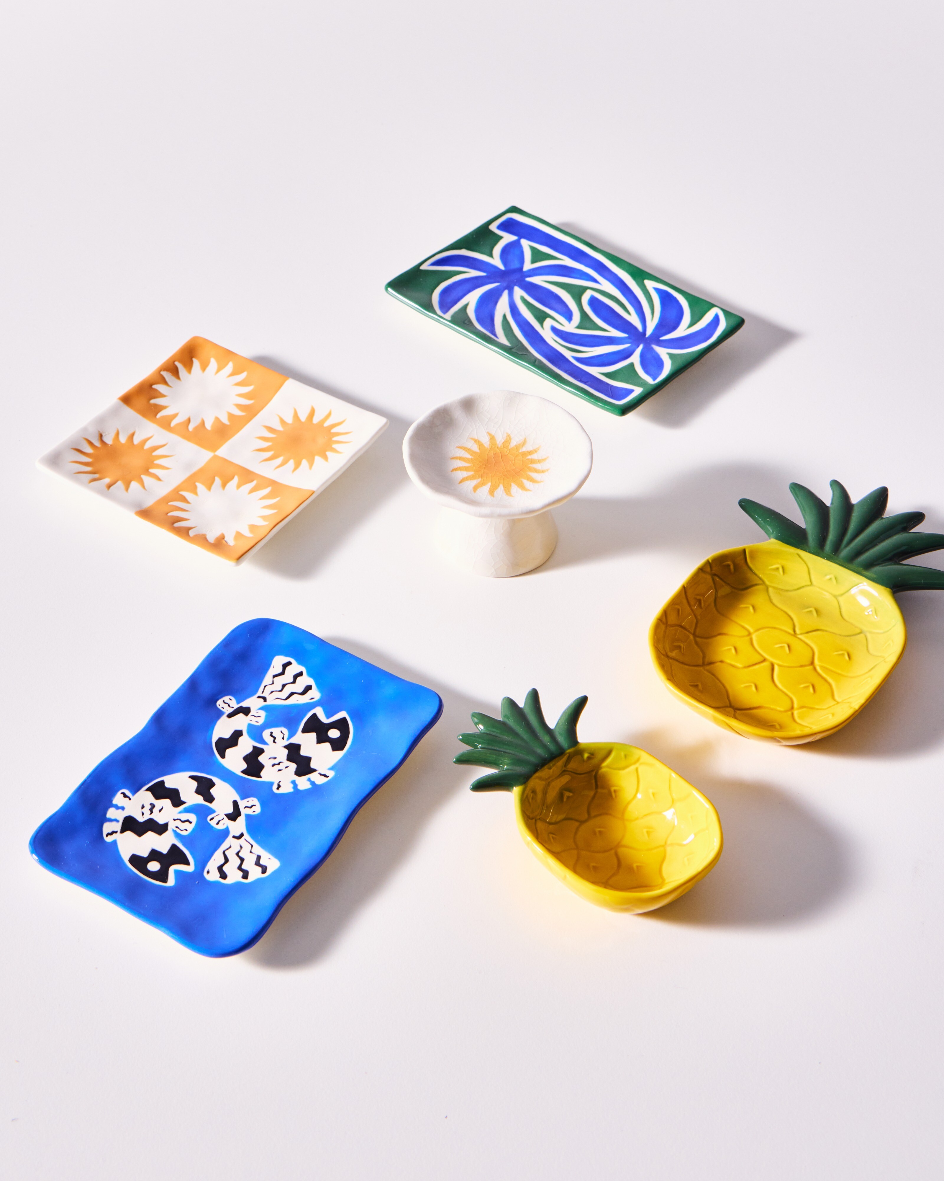 Ceramic Pineapple Trinket Dish Oliver Bonas