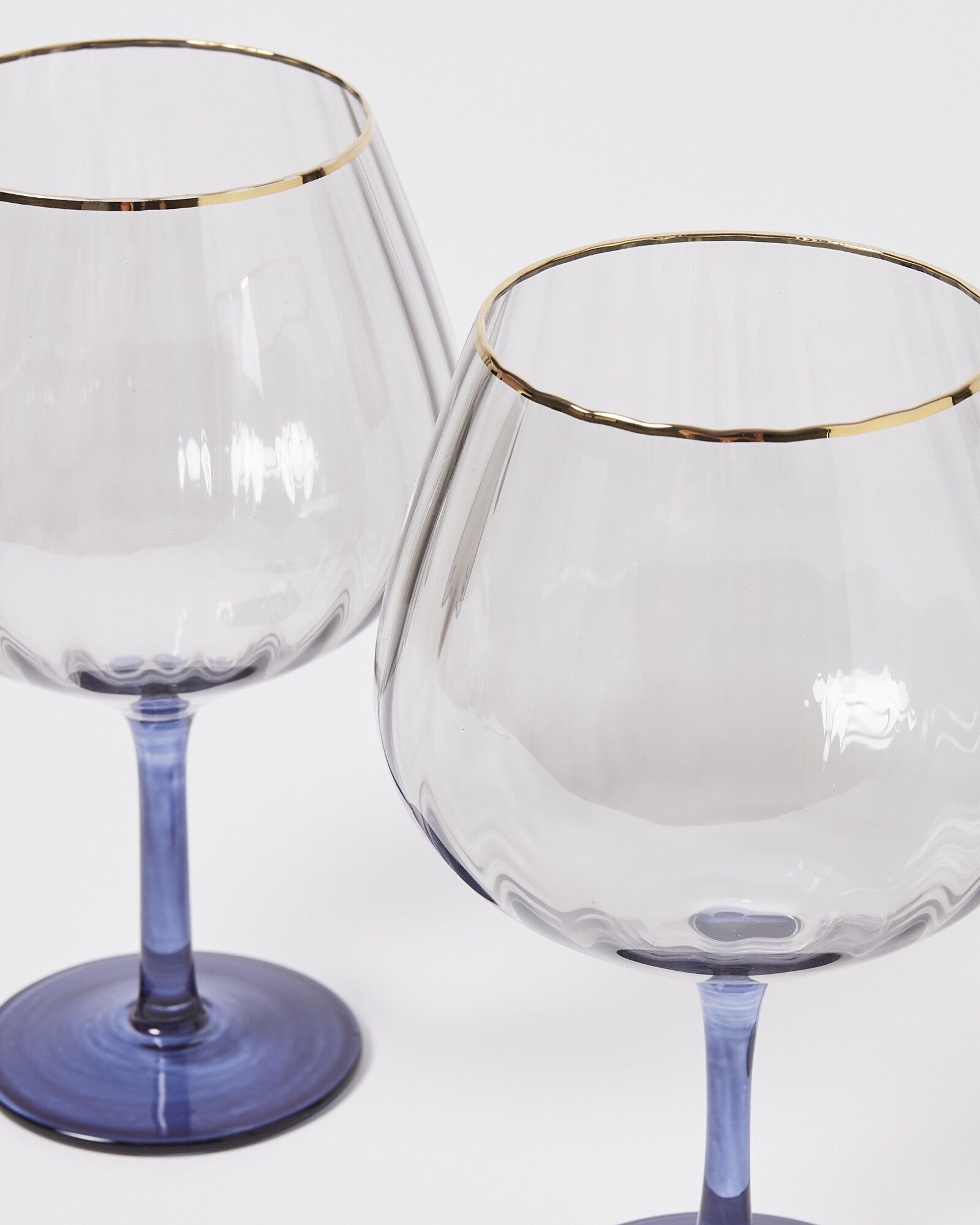 OLIVER BONAS Eion Blue Gin Glasses Set of Two