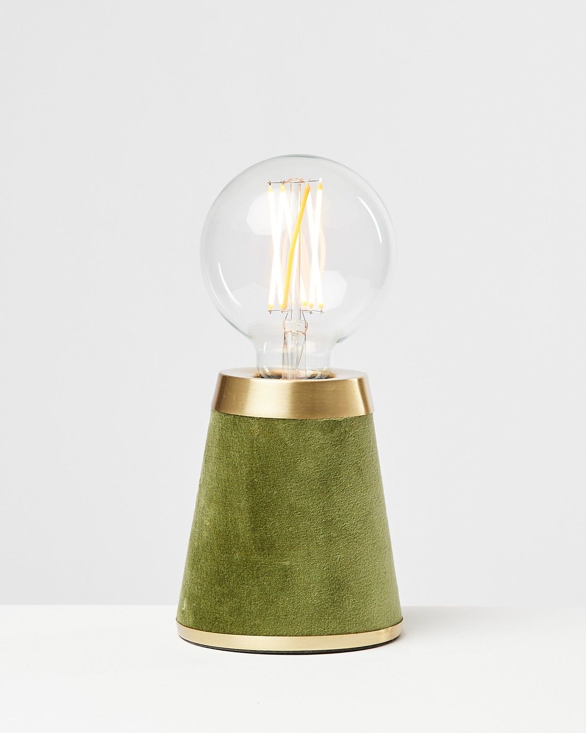 undefined | Ero Green Velvet Desk & Table Lamp