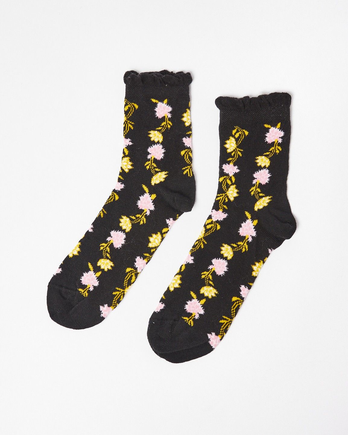 Bohemian Floral Print Ankle Socks