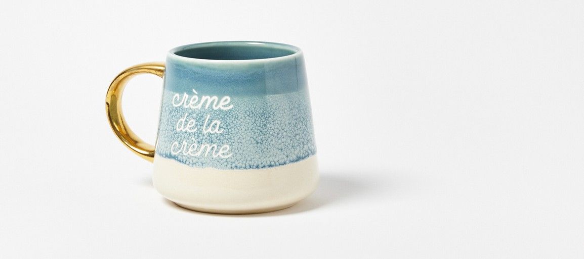 oliverbonas.com | Creme de la Creme Blue Ceramic Mug