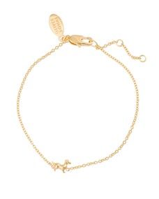 Tiny Bar Gold Plated Chain Bracelet | Oliver Bonas
