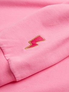 Oliver Bonas Women Rebel Embroidered Pink Sweatshirt 