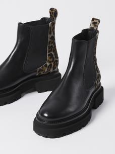 chunky leopard boots