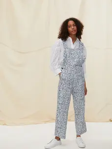 Floral dungaree jumpsuit Clearance