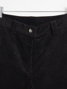 Wide Leg Black Cord Trousers  Oliver Bonas