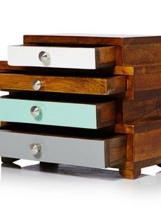 Ethel Four Drawer Wooden Jewellery Box | Oliver Bonas