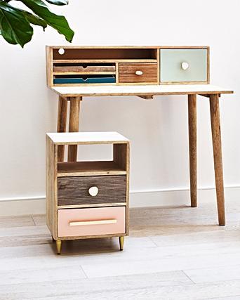 Meghan Unstained Mango Wood Desk Oliver Bonas Ie