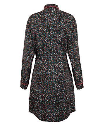 oliver bonas red ditsy floral dress